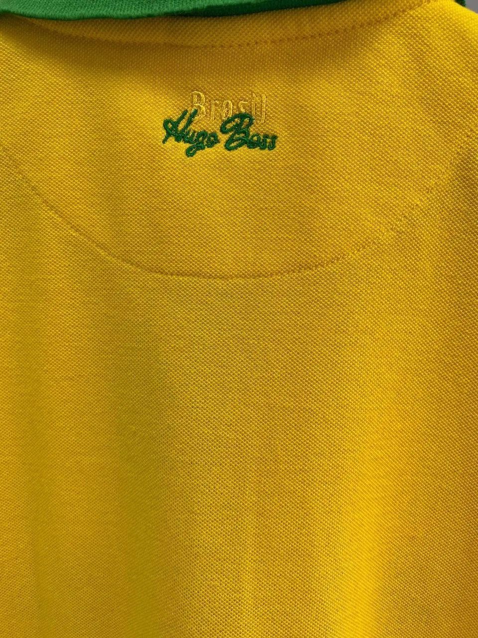 Hugo Boss × Penalty × Vintage Hugo Boss Yellow Brazil Polo T Shirt Logo Ralph Lauren style Size US L / EU 52-54 / 3 - 5 Thumbnail