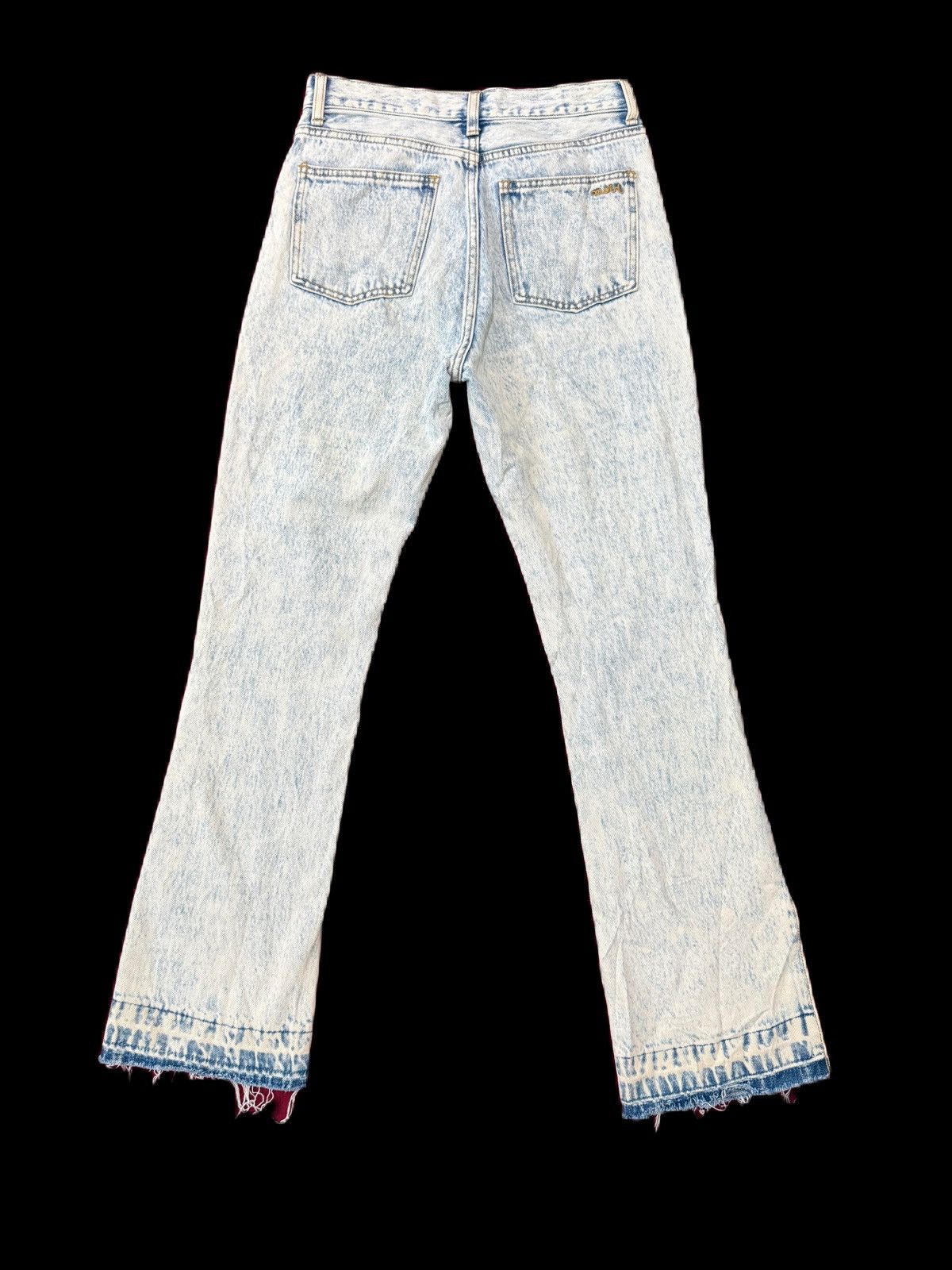 If Six Was Nine Japanese Brand X-Girl Acid Wash Denim Straight Slim Size US 29 - 10 Thumbnail