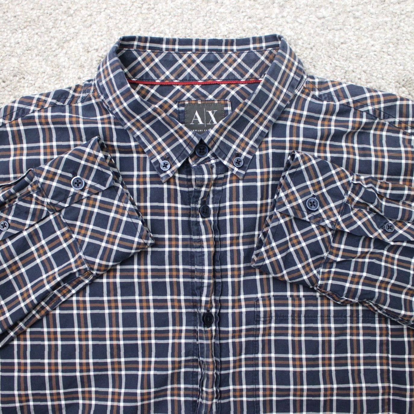 Armani Exchange A/X Armani Exchange Shirt Mens Large Blue Regular Fit Long Sleeve Button Down Size US L / EU 52-54 / 3 - 2 Thumbnail