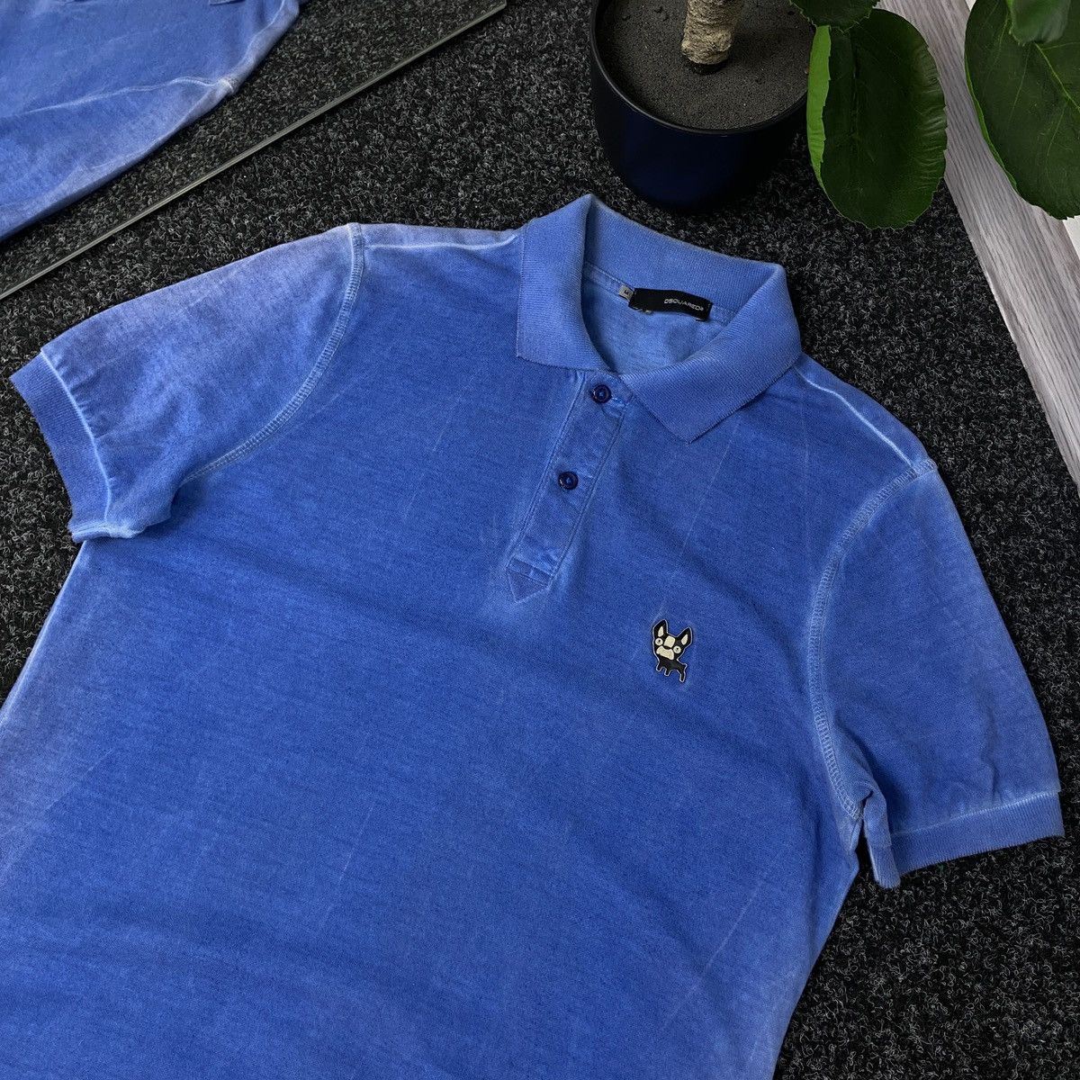Dsquared2 VINTAGE DSQUARED2 DOG STONE WASHED POLO Size US M / EU 48-50 / 2 - 3 Thumbnail