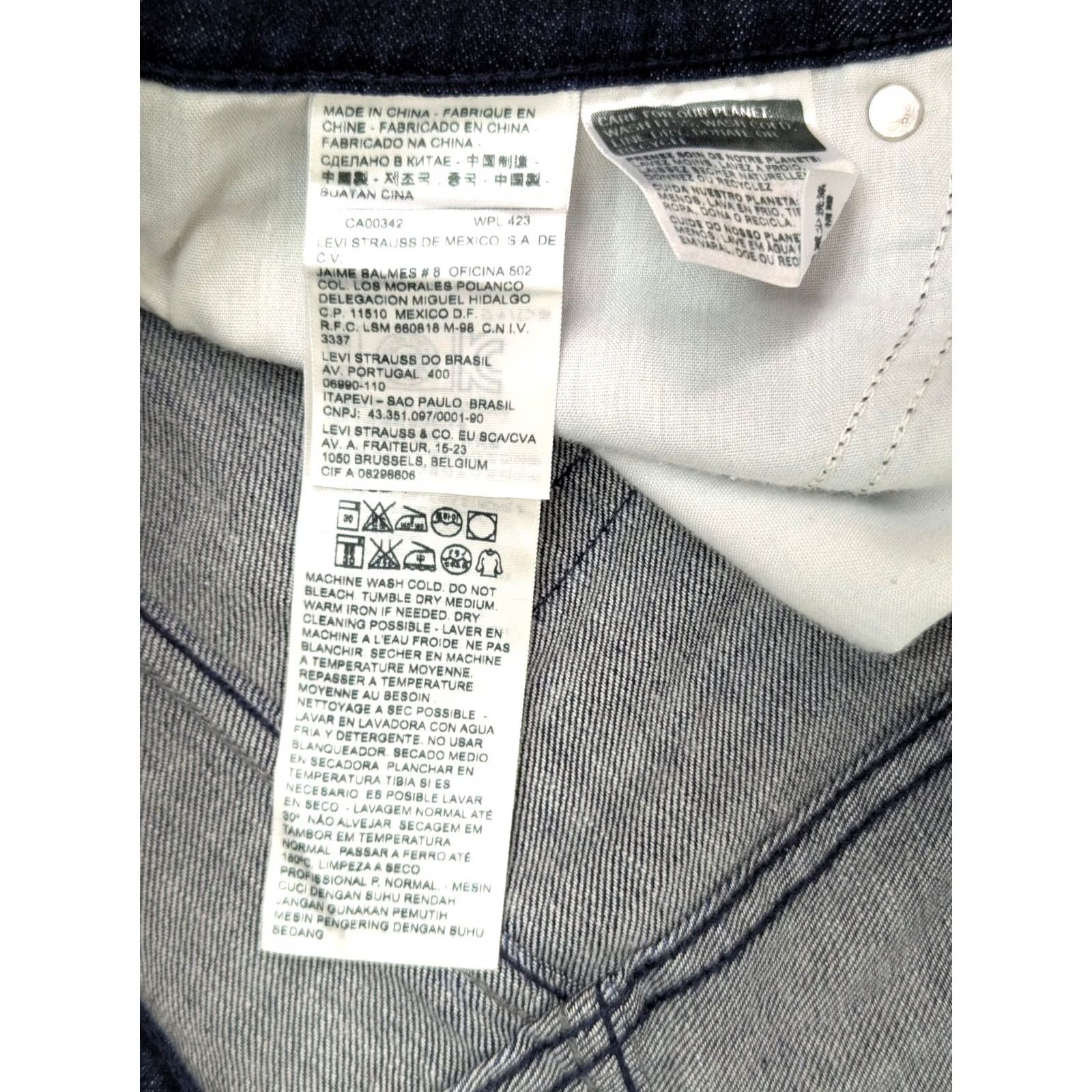 Levi's Levi’s 505 Jeans Straight Leg Jeans Women 6 32.5x27.5 Deep Indigo Blue 5-Pocket Design Medium Denim Cotton Blend Regular Womens Size 28" / US 6 / IT 42 - 7 Thumbnail