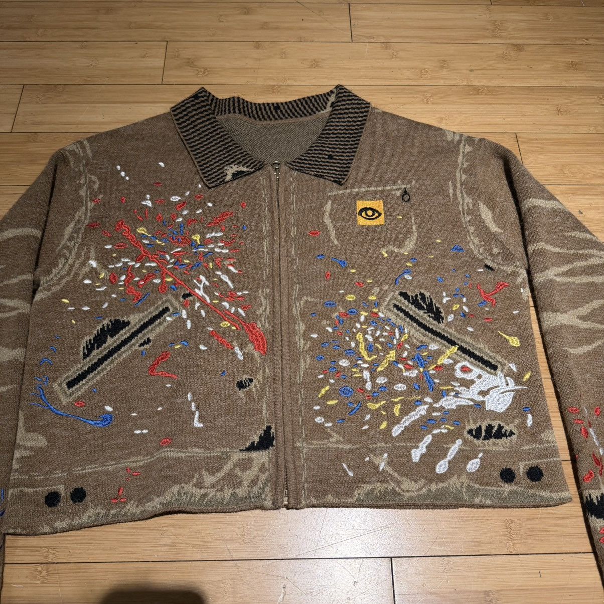 House of Errors Knitted Paint Splattered Jacket (1of1) Size US M / EU 48-50 / 2 - 2 Thumbnail