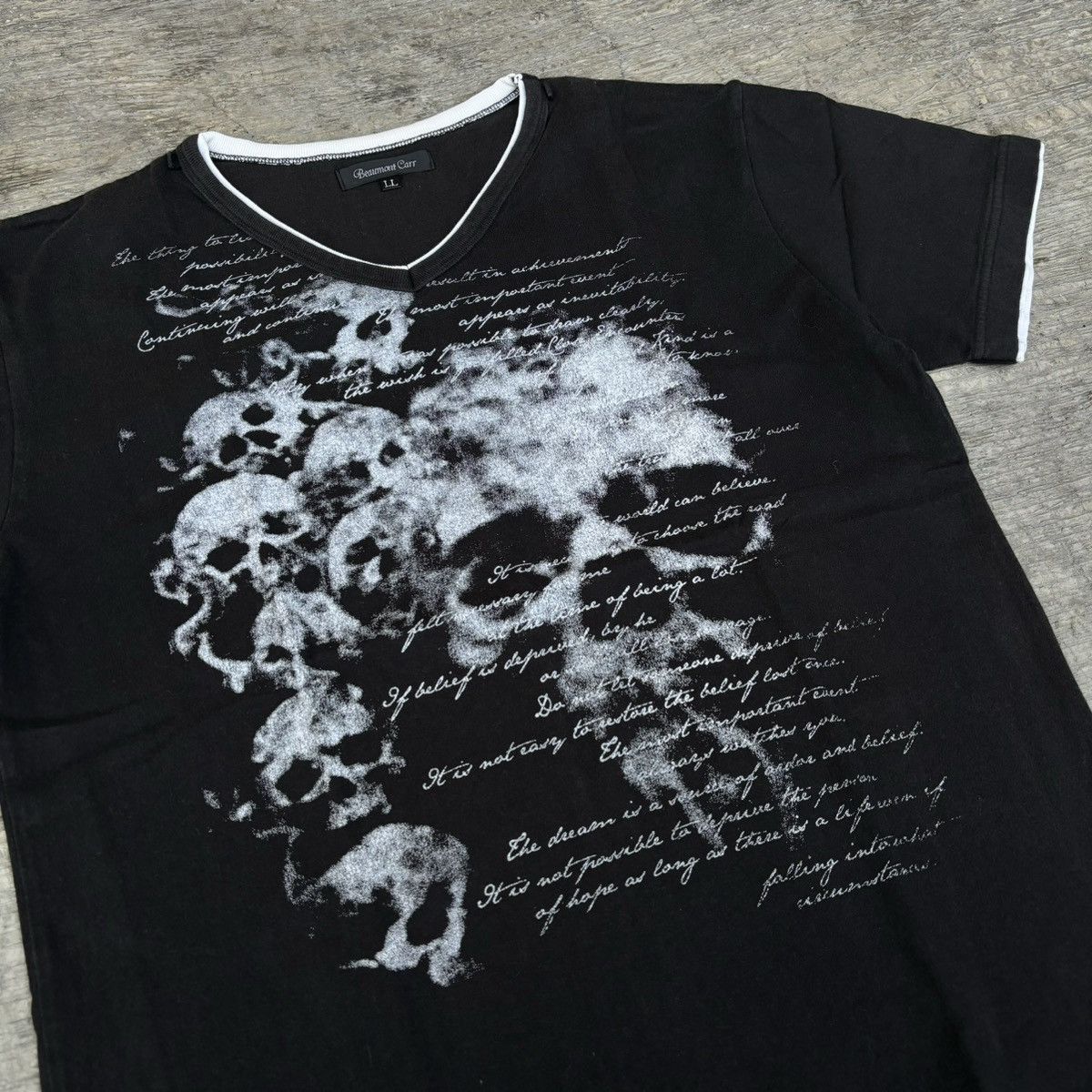 Beauty Beast × If Six Was Nine × Le Grande Bleu (L.G.B.) Beaumont Carr poem double layer Punk style Size US L / EU 52-54 / 3 - 2 Thumbnail
