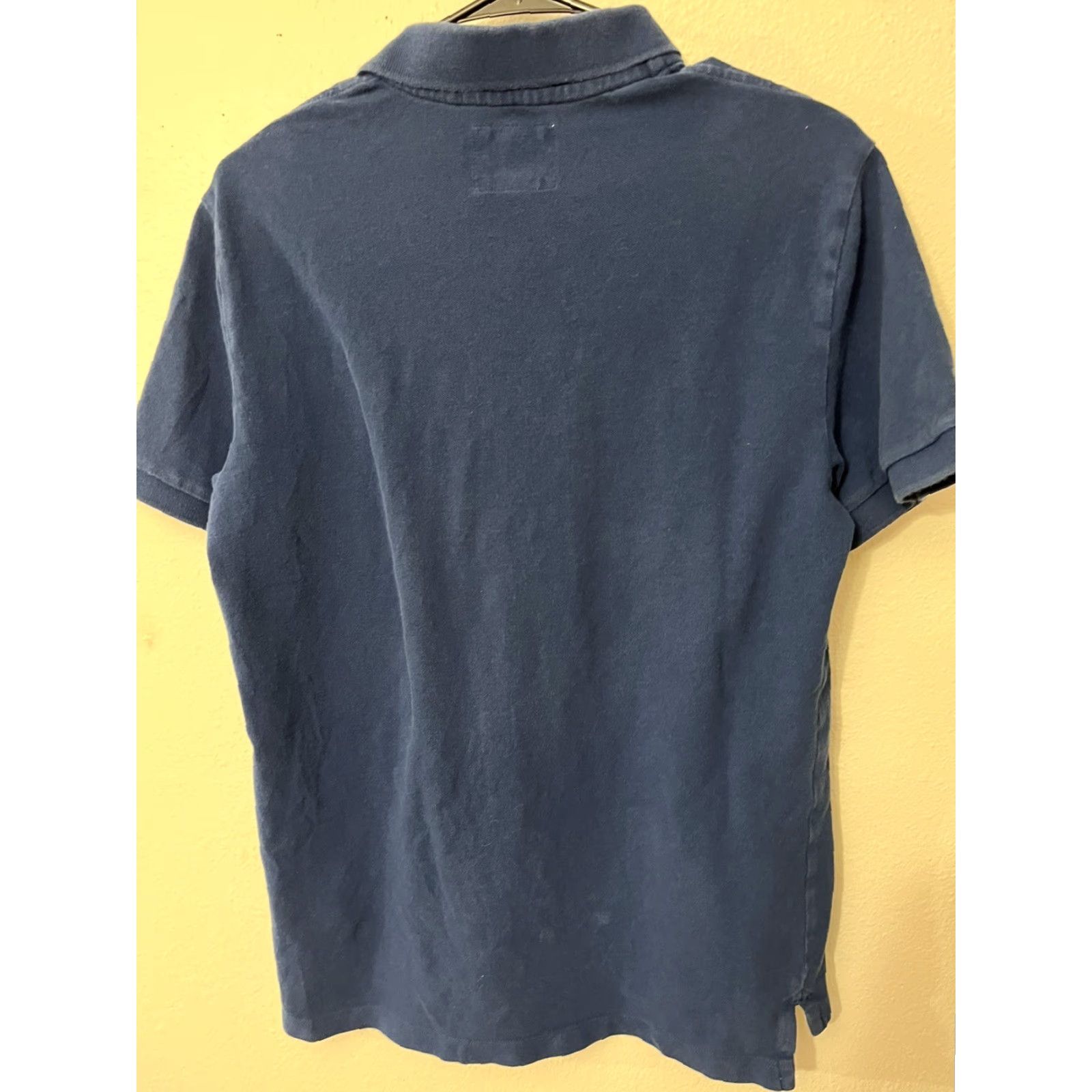 Express Express Shirt Mens M Blue Polo Short Sleeve Pique Polo Fit Logo Modern Fit Size US M / EU 48-50 / 2 - 2 Thumbnail