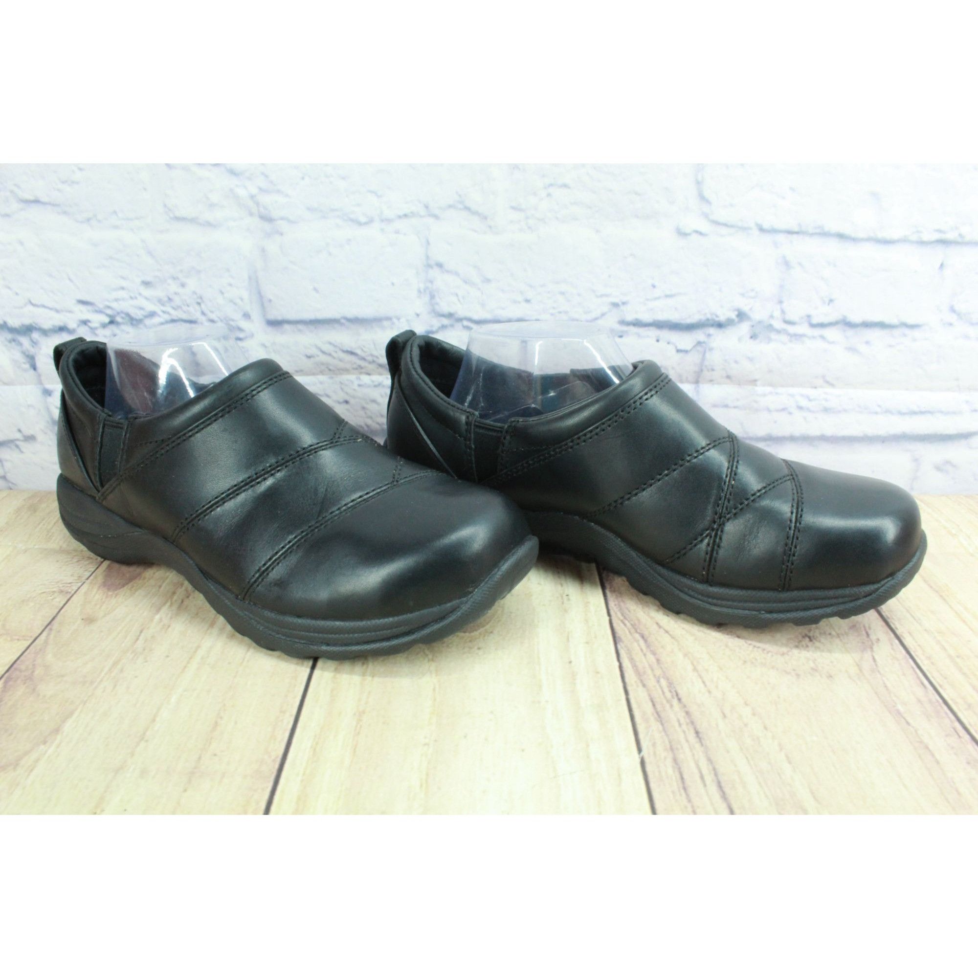 L.L. Bean LL Bean Women's Black Leather Comfort Moccasin Loafers Size US 10 / IT 40 - 3 Thumbnail