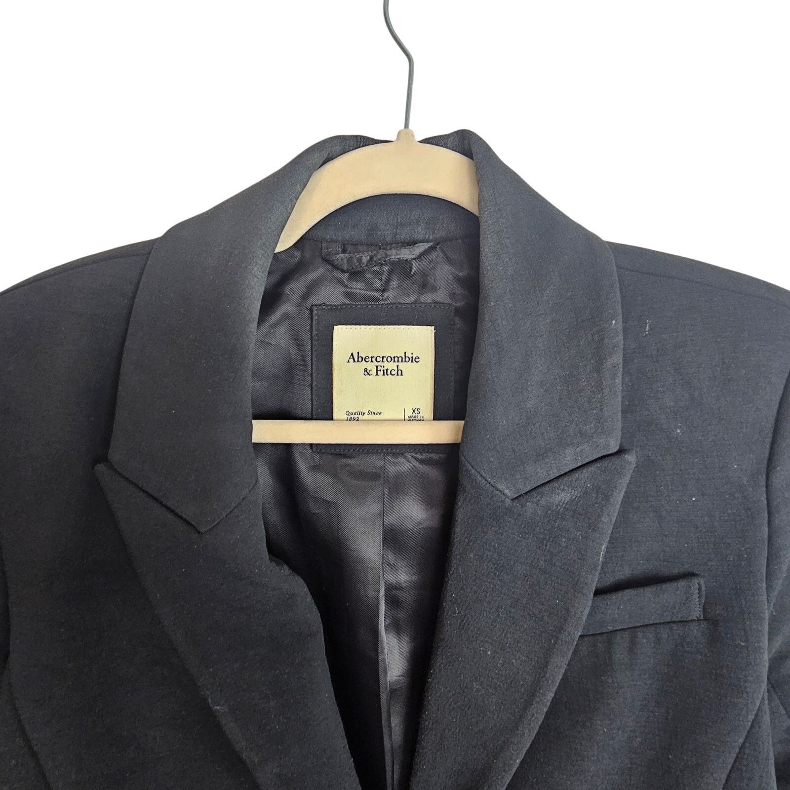 Abercrombie & Fitch Abercrombie & Fitch Womens Premium Cropped Crepe Blazer XS Size XS / US 0-2 / IT 36-38 - 2 Thumbnail