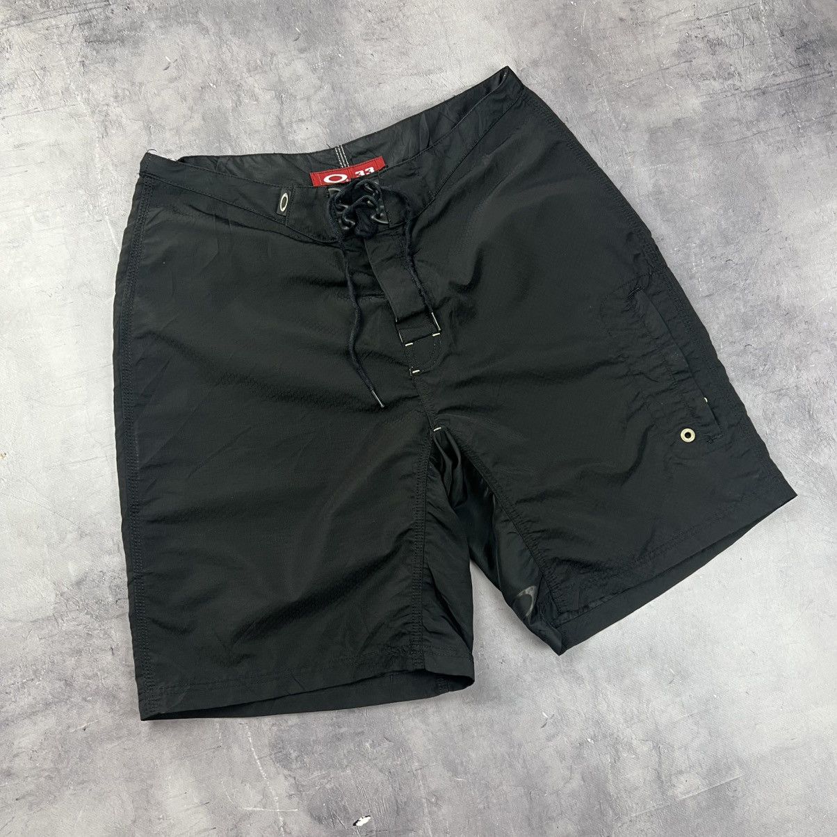 Vintage Rare! Oakley Vintage Nylon Big Logo Cargo Shorts 90s Size US 33 - 2 Thumbnail