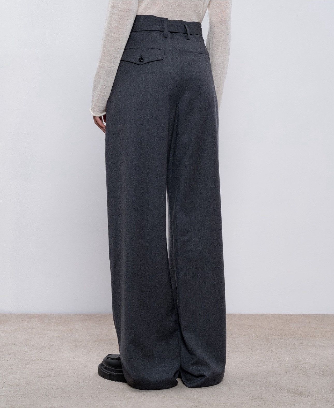 Last Ann Demeulemeester Grey Linnaz Wool Pants