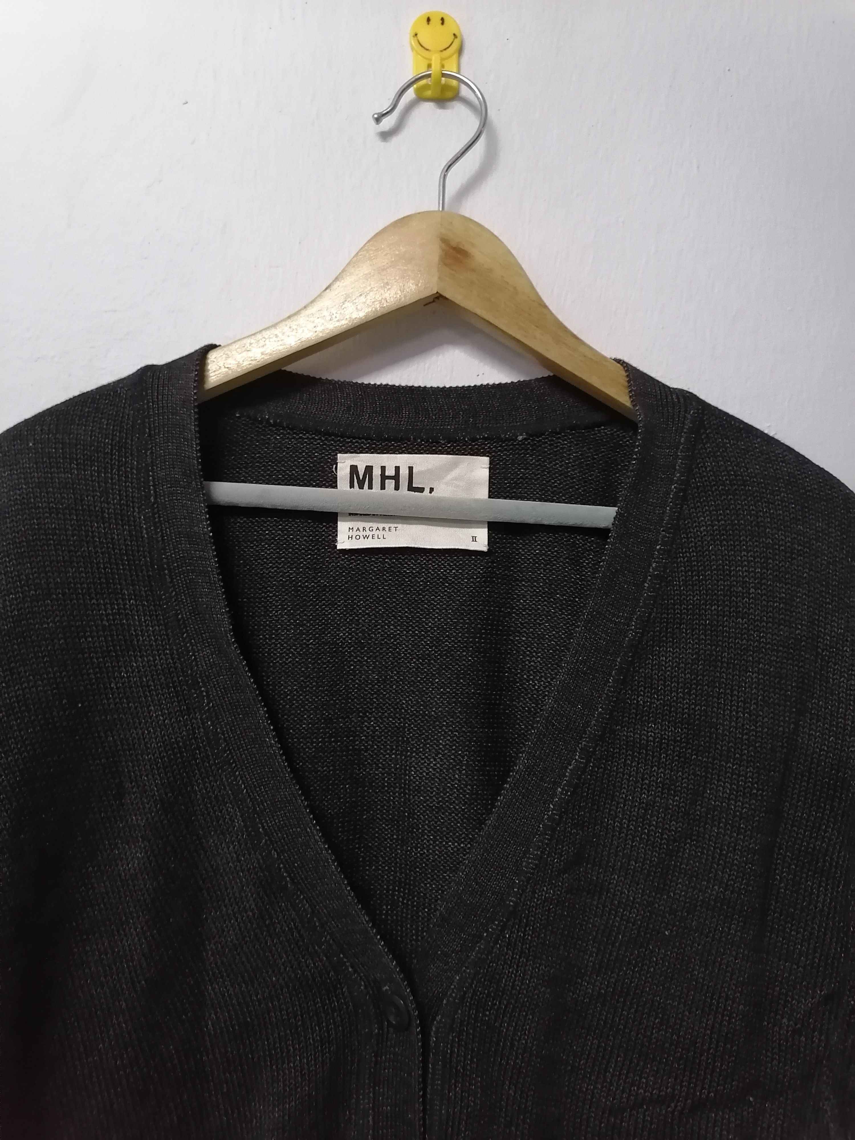 Japanese Brand × Margaret Howell Margaret Howell Natural Black Dyed Double Pocket Cardigan Size US S / EU 44-46 / 1 - 3 Thumbnail