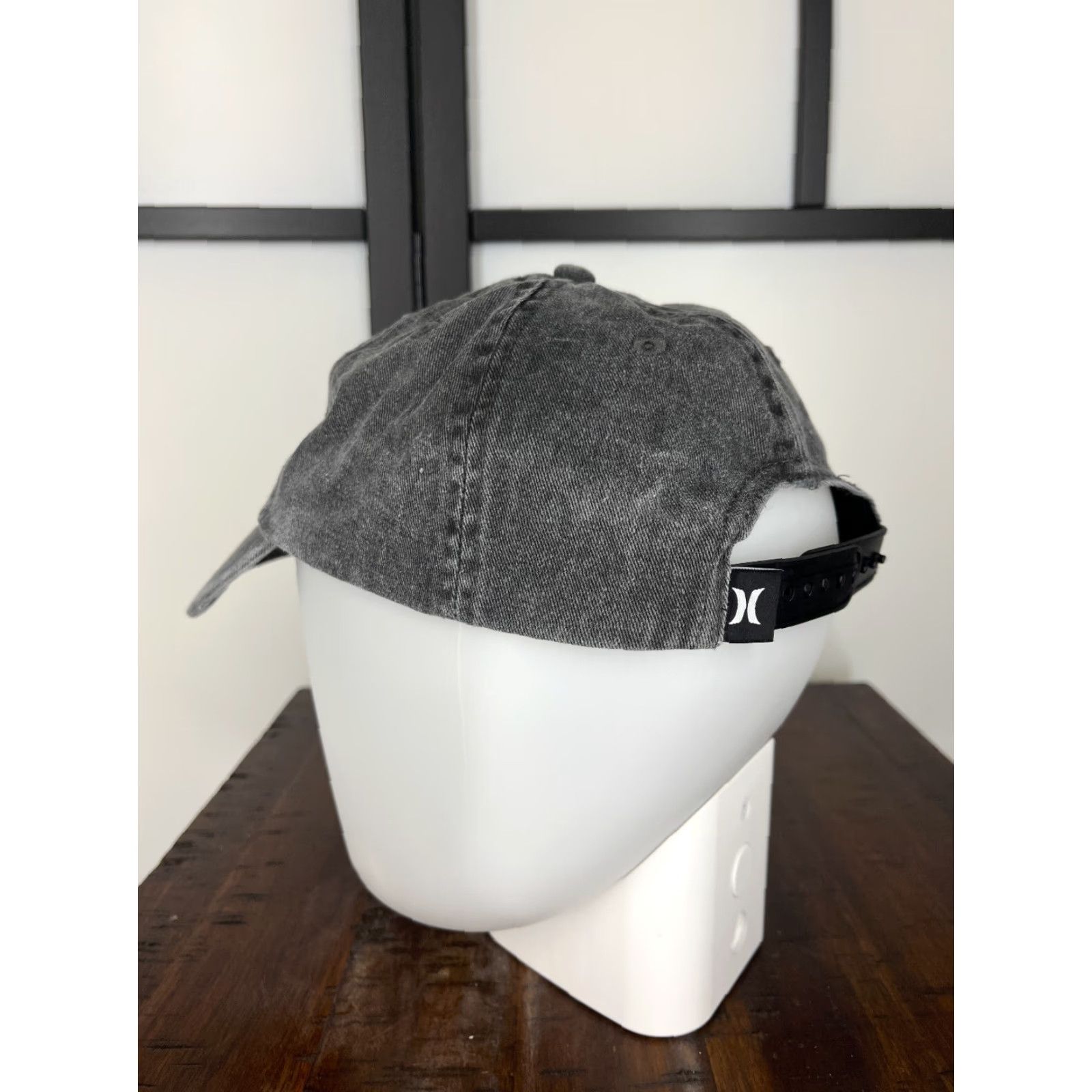 Hurley Hurley Hat Cap Snap Back Adult One Size Gray Denim Look 100% Cotton Skate Twill Size ONE SIZE - 5 Thumbnail