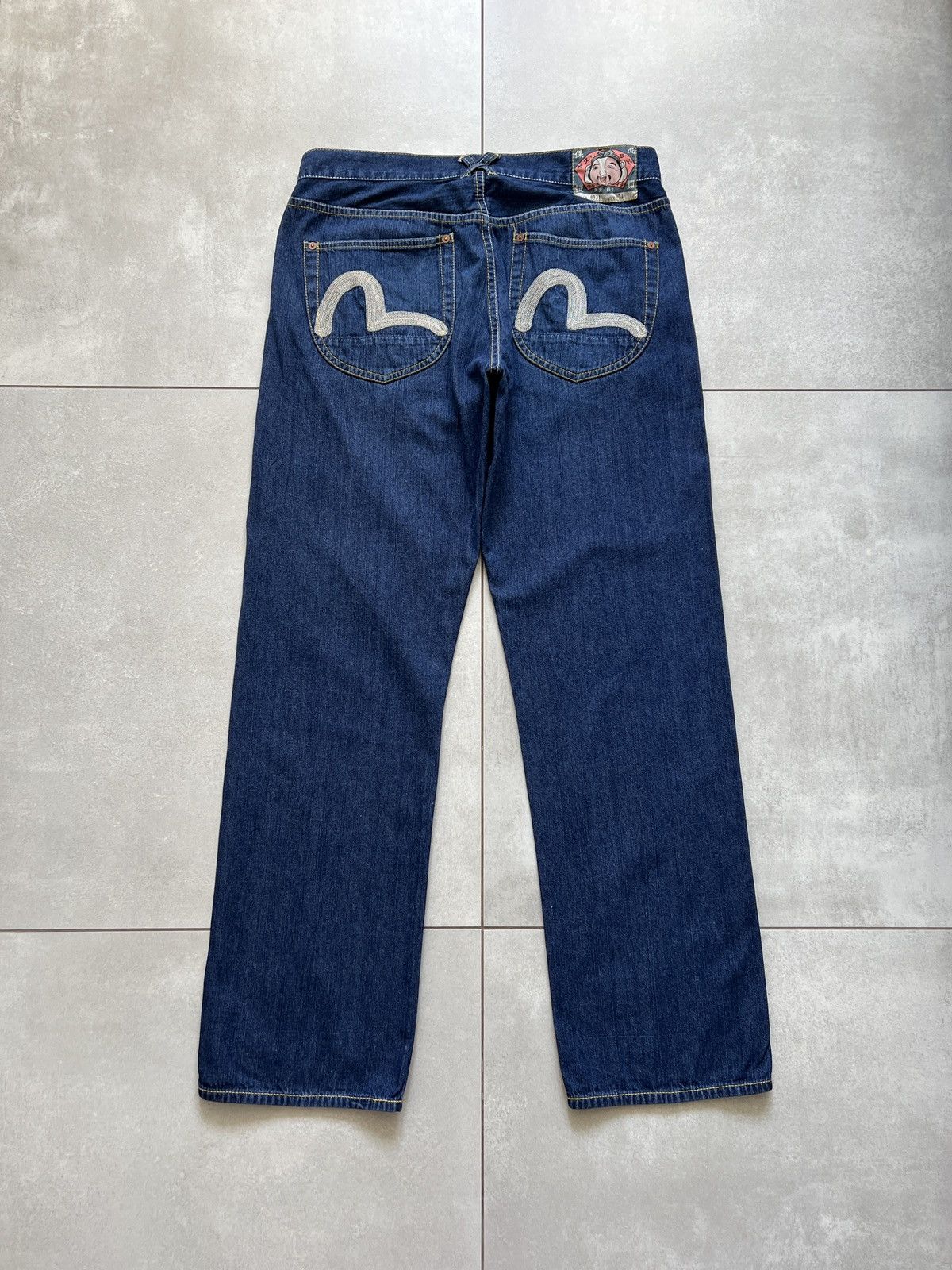 image of Evisu 0331 Indigo Genes Japon Denim Jeans in Blue, Men's (Size 34)