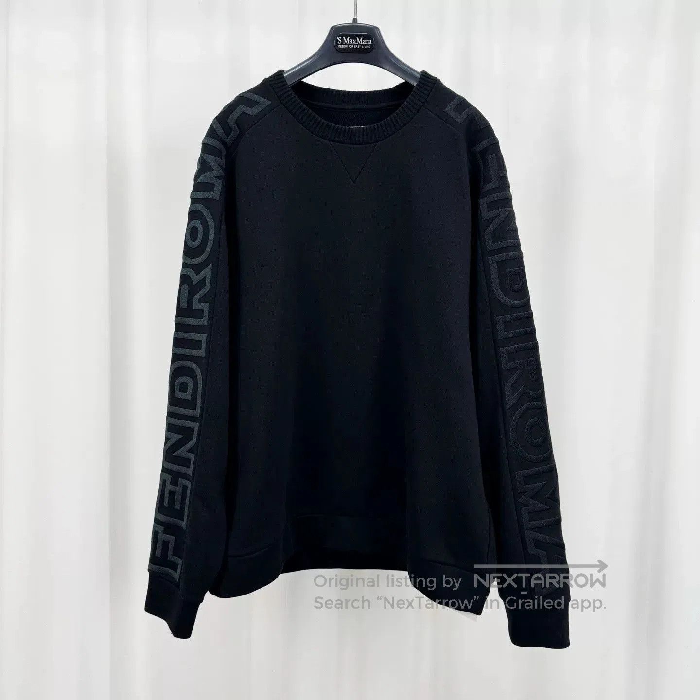 Fendi fendi embroidered logo sweatshirt in black. Size US M / EU 48-50 / 2 - 1 Thumbnail