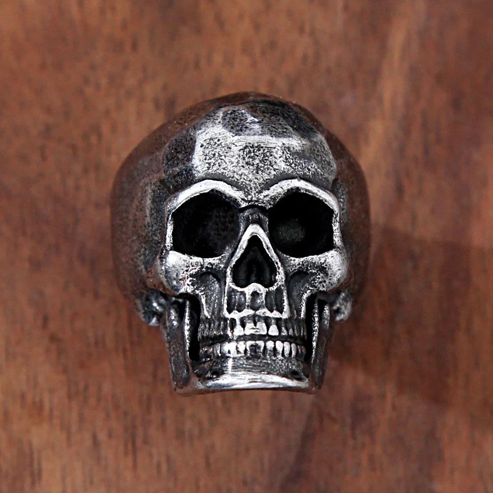 Vintage Hip Hop Steel Skull Ring Size ONE SIZE - 3 Thumbnail
