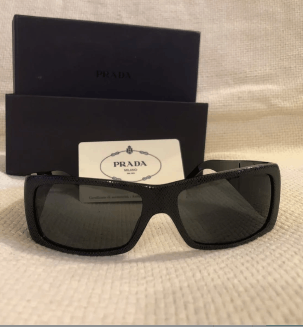 Designer × Prada Prada Sunglasses Oversized Rimless Y2K SPR 22M