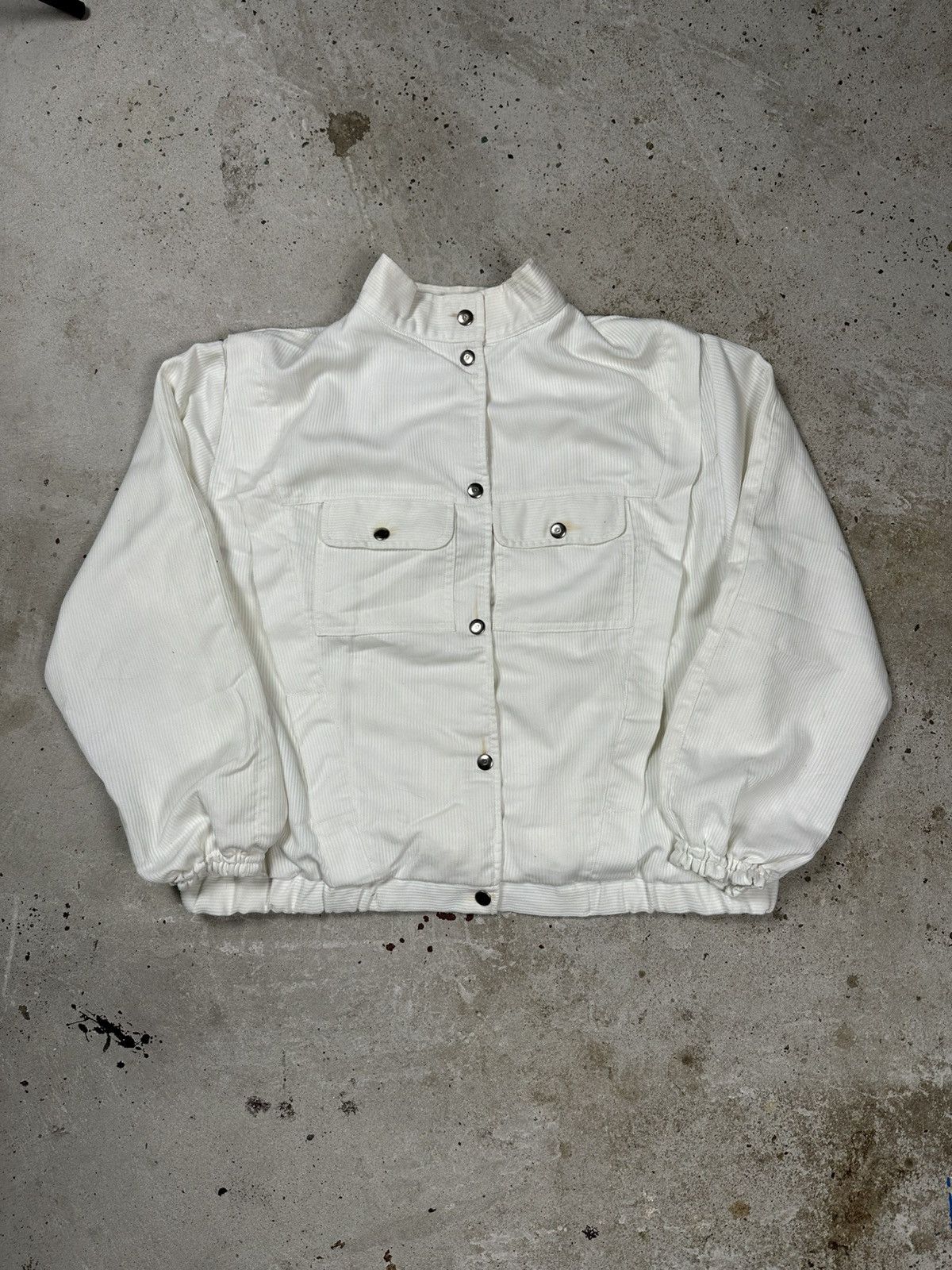 If Six Was Nine × Japanese Brand × Le Grande Bleu (L.G.B.) Vintage Y2K White Boxy Fit Bomber Jacket archive Size US L / EU 52-54 / 3 - 1 Thumbnail