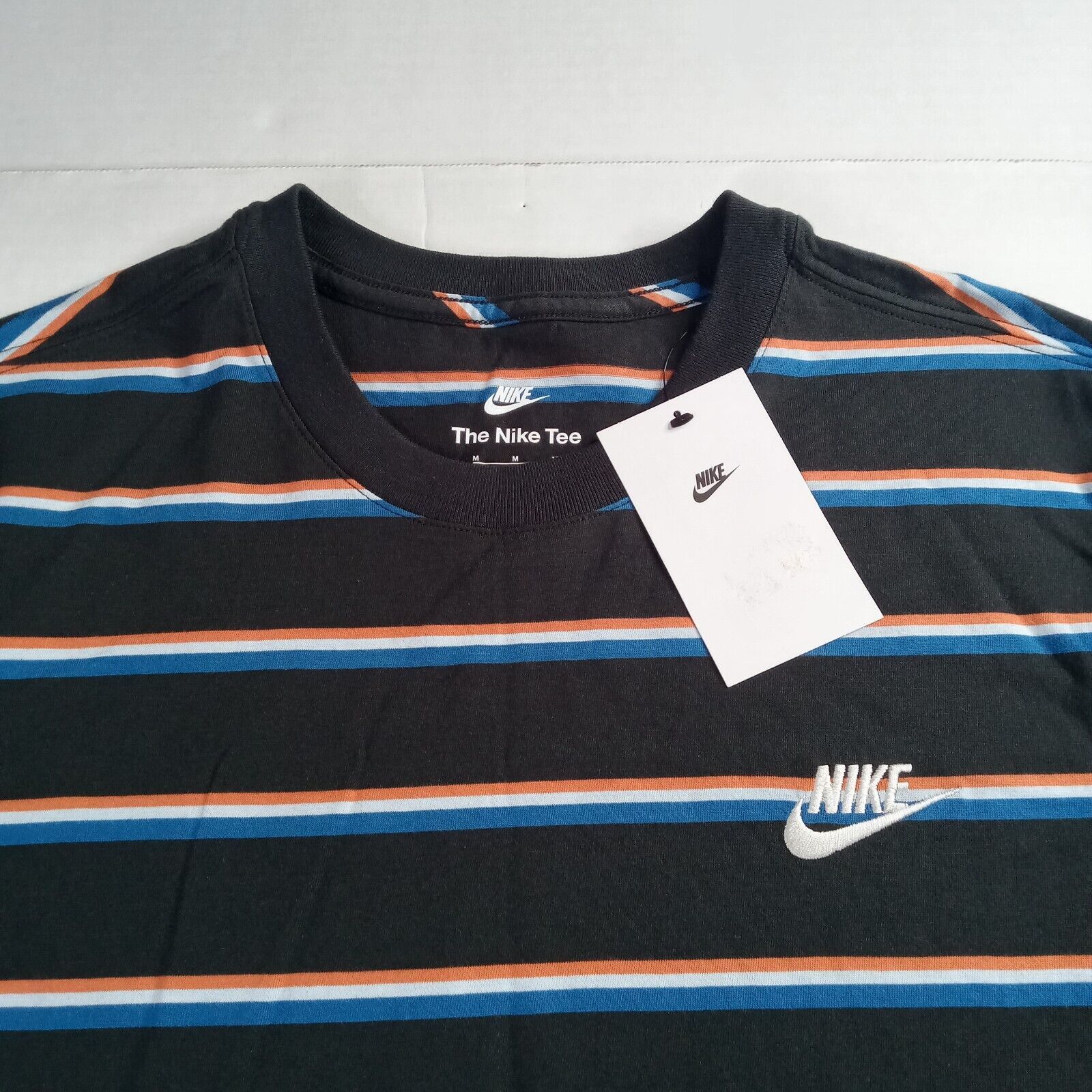 Nike Nike Sportswear Club Stripe Logo T-Shirt Tee Men's M Black Size US M / EU 48-50 / 2 - 2 Thumbnail