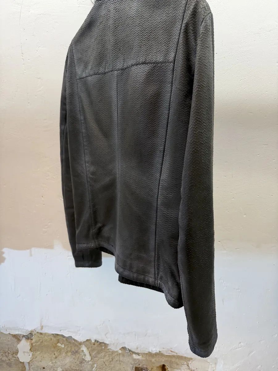 Emporio Armani SS2016 Emporio Armani Blue Python Embossed Leather Jacket Size US M / EU 48-50 / 2 - 4 Thumbnail
