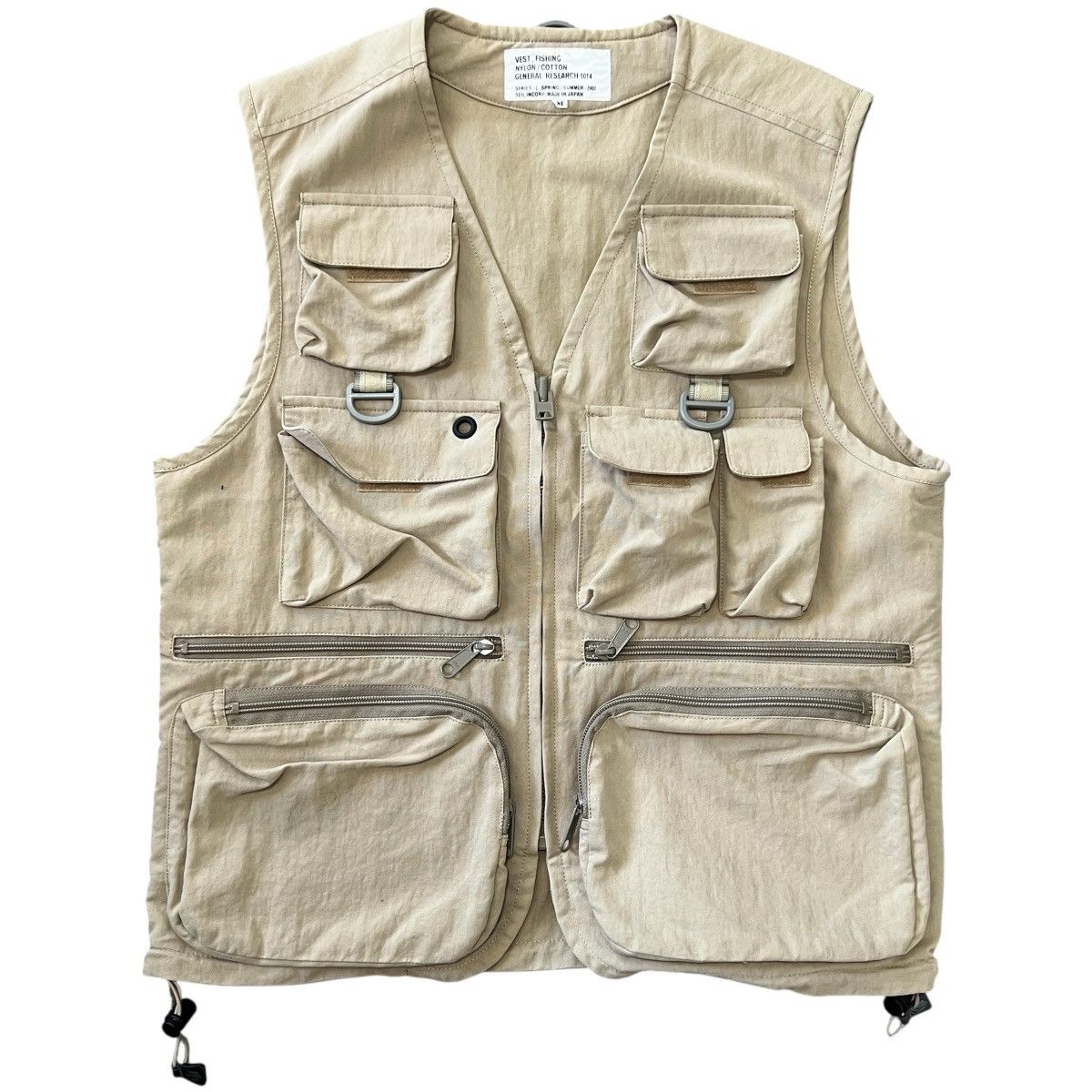 GENERAL RESEARCH SS2002 Nylon-Cotton Fishing Vest Beige