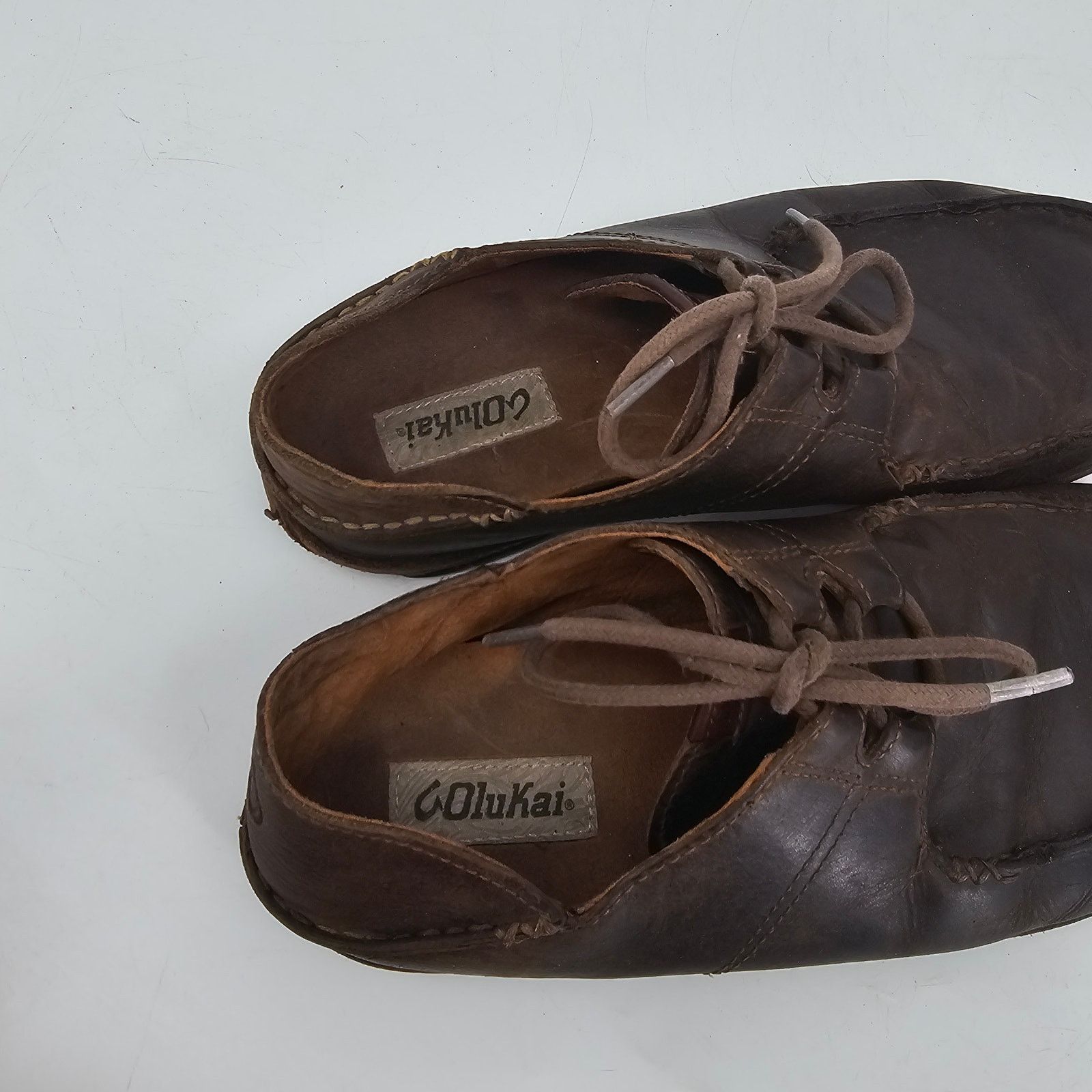 Olukai Olukai Ohana Lace Up Nubuck Brown Leather Shoes brown 10 Size US 10 / EU 43 - 6 Thumbnail