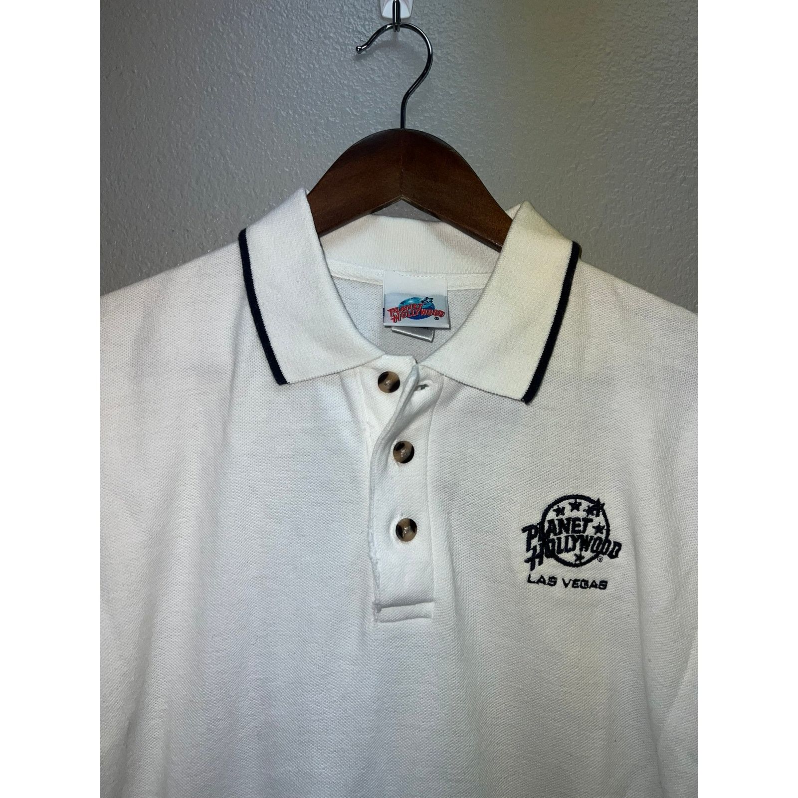 Planet Hollywood Vintage Planet Hollywood Polo Shirt Las Vegas White Tee S Size US S / EU 44-46 / 1 - 2 Thumbnail