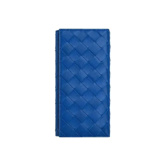 Bottega Veneta o1n1vont1124 Size: OS / Slim Long Wallet in Blue Size ONE SIZE - 1 Thumbnail