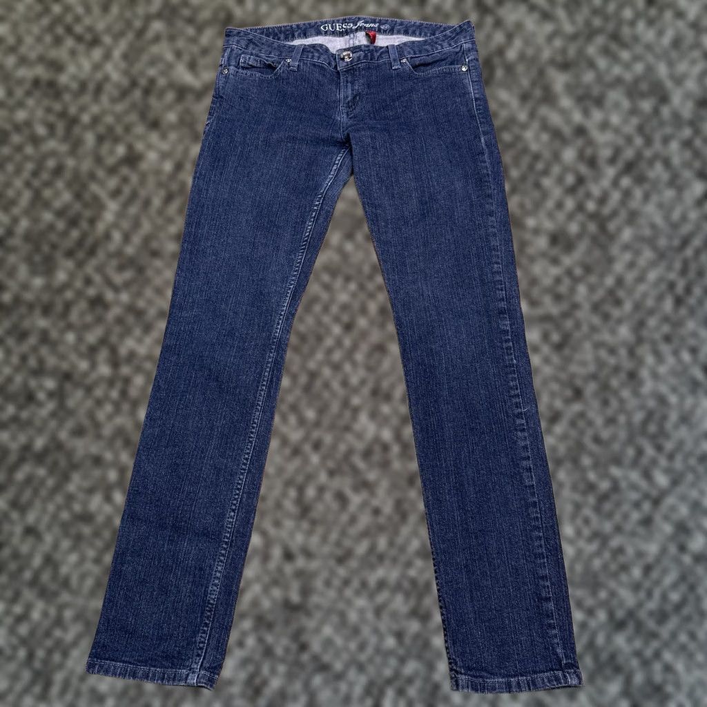 Guess GUESS Jeans Skinny Jeans Womens 29 Low Rise Stretch Denim Blue 5-Pocket City Slim Fit Womens Size 29 Regular Size 29" - 1 Thumbnail