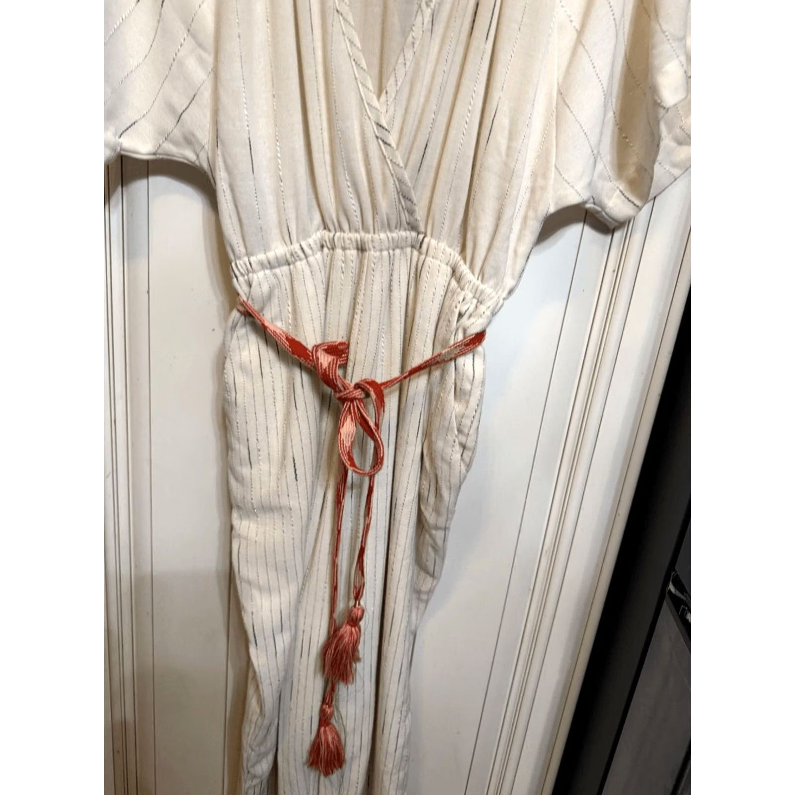 Anthropologie VINTAGE Feather Bone Jumpsuit Shirt? Size 26" / US 2 / IT 38 - 6 Thumbnail
