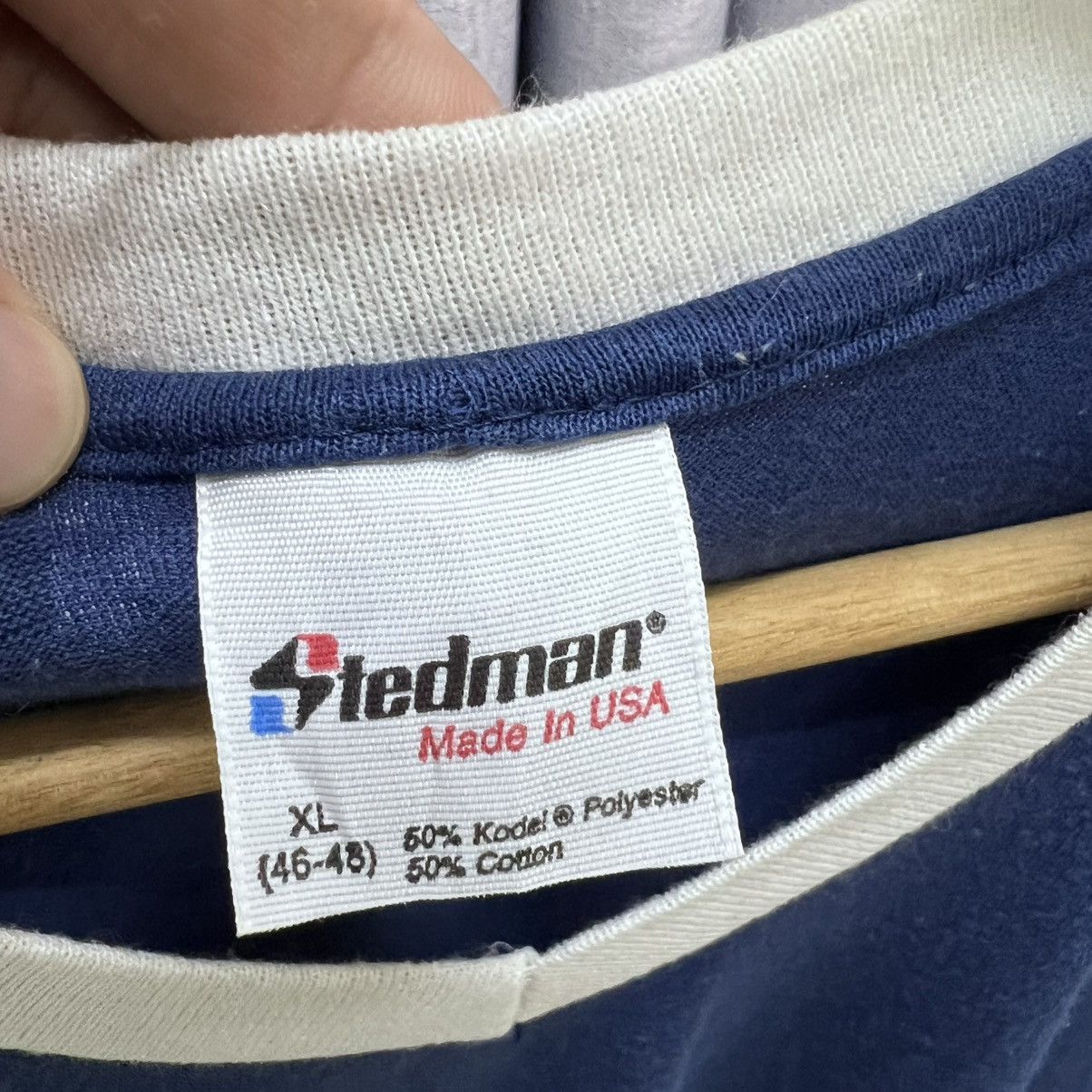 Vintage Vintage 80s Stedman Made In USA iron On Single Stich Tee Size US XL / EU 56 / 4 - 6 Thumbnail