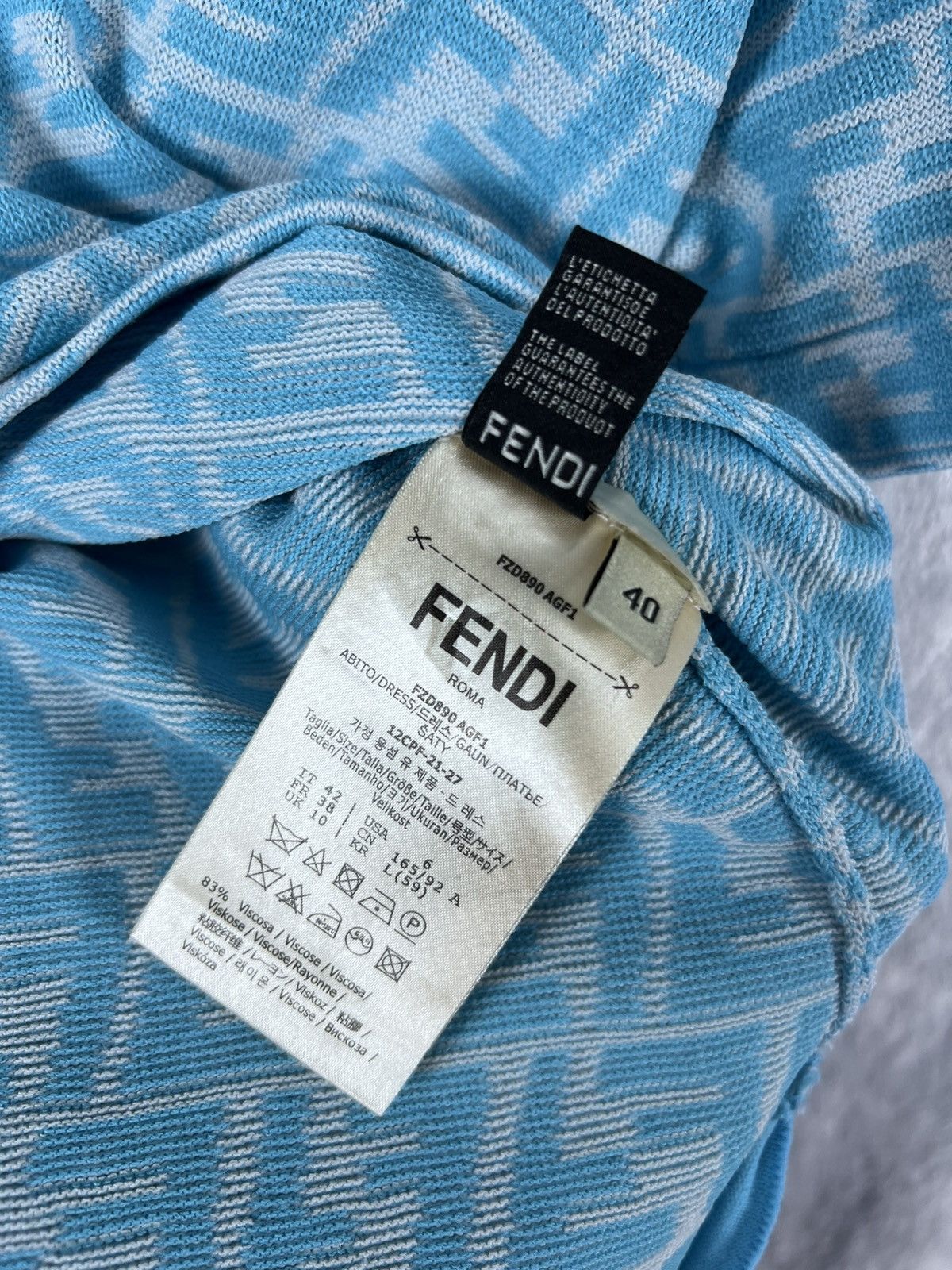 Fendi Fendi FF Vertigo Blue Knit Size M / US 6-8 / IT 42-44 - 3 Thumbnail