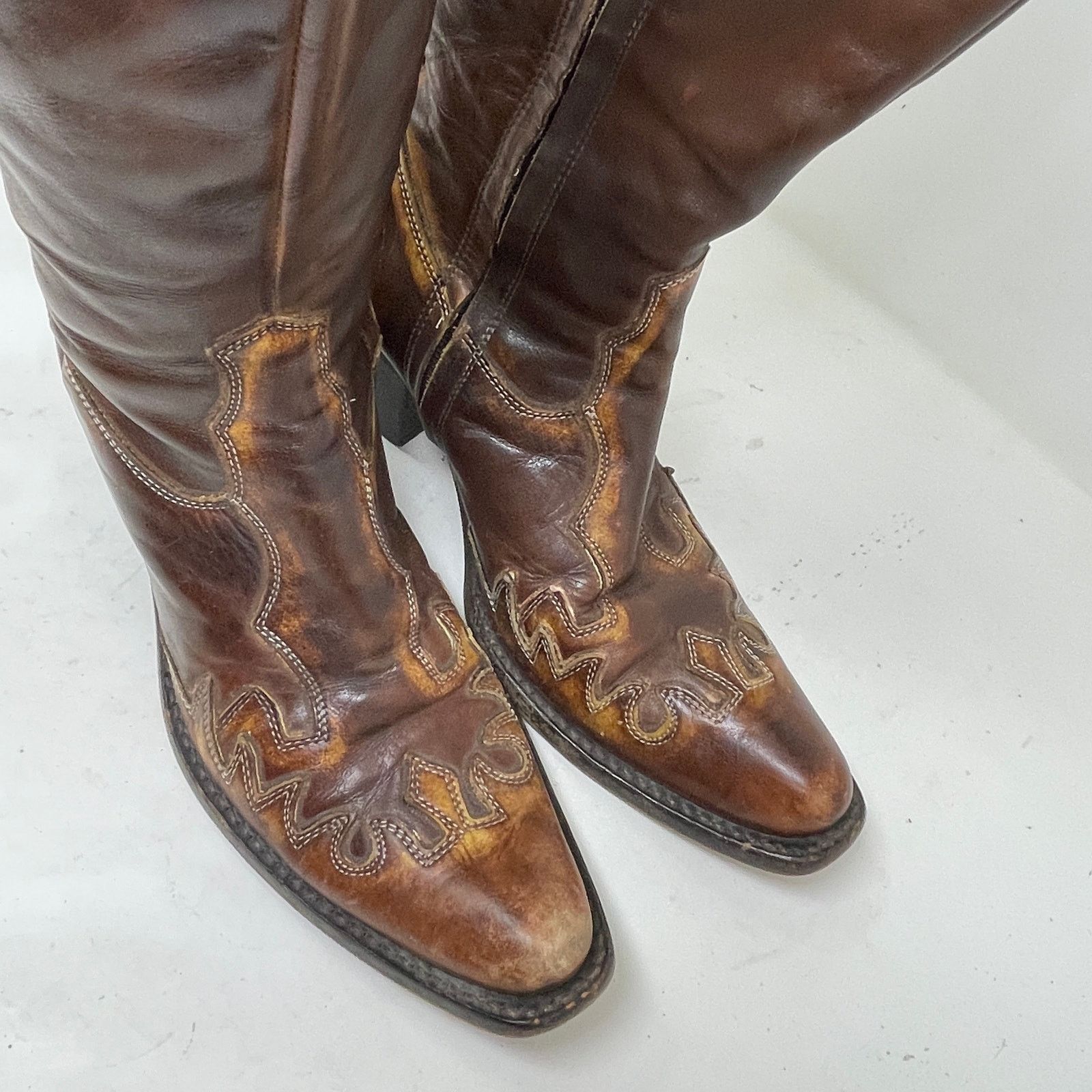 Other Fauzian Jeunesse vintage western cowboy gem stone boots Size US 8 / IT 38 - 4 Thumbnail