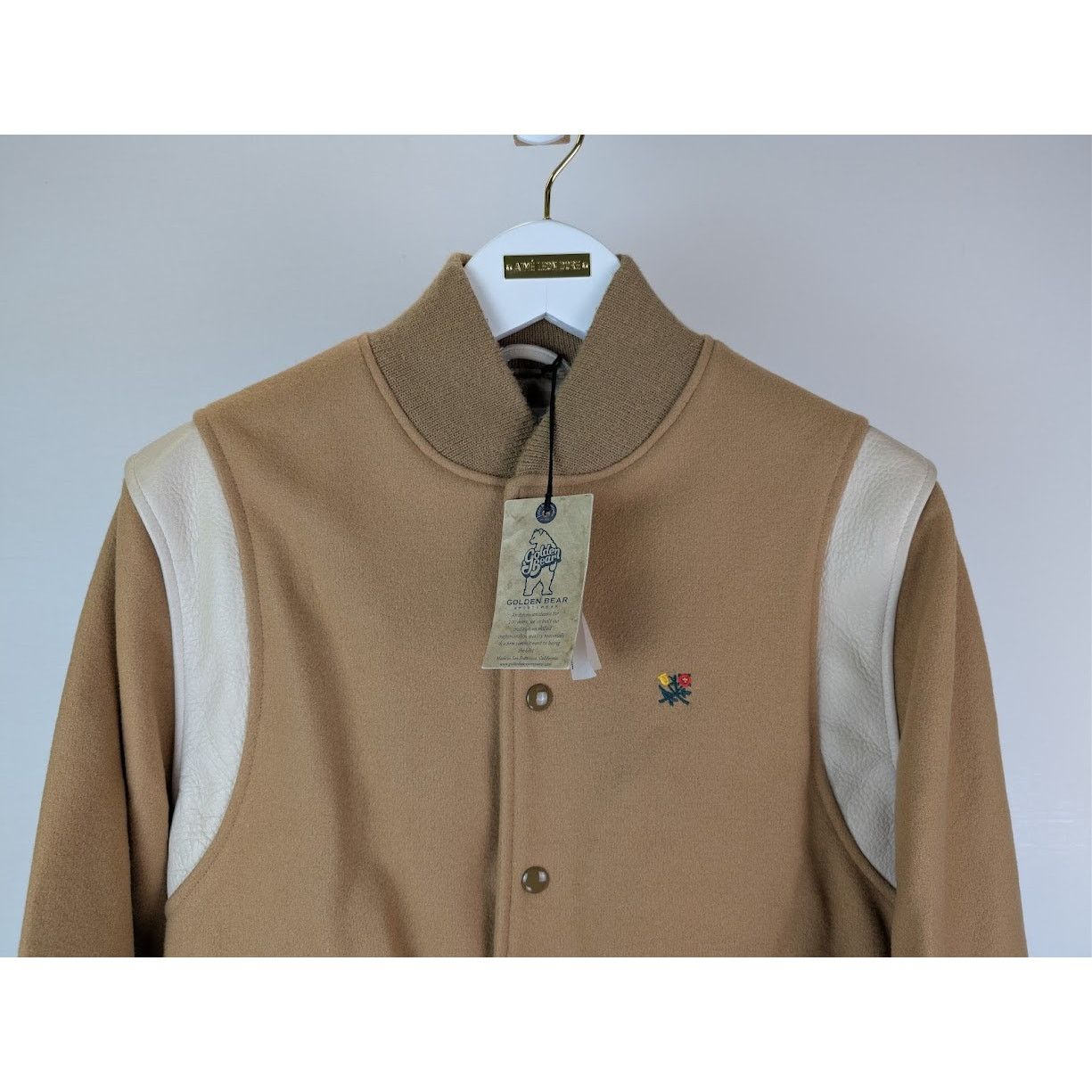Aime Leon Dore o1rshd1 Crest Varsity Jacket in Camel Stone / Naked Size US L / EU 52-54 / 3 - 3 Thumbnail