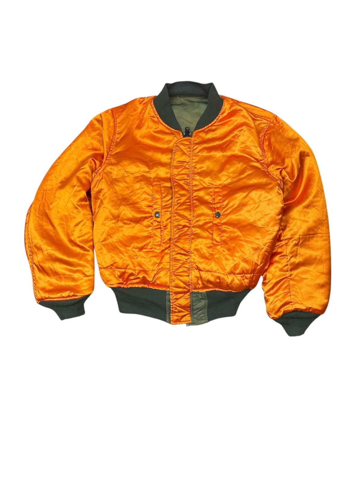 Alpha Industries Vintage 1980s Ma-1 Intermediate Reversible Bomber Jacket Size US M / EU 48-50 / 2 - 2 Thumbnail