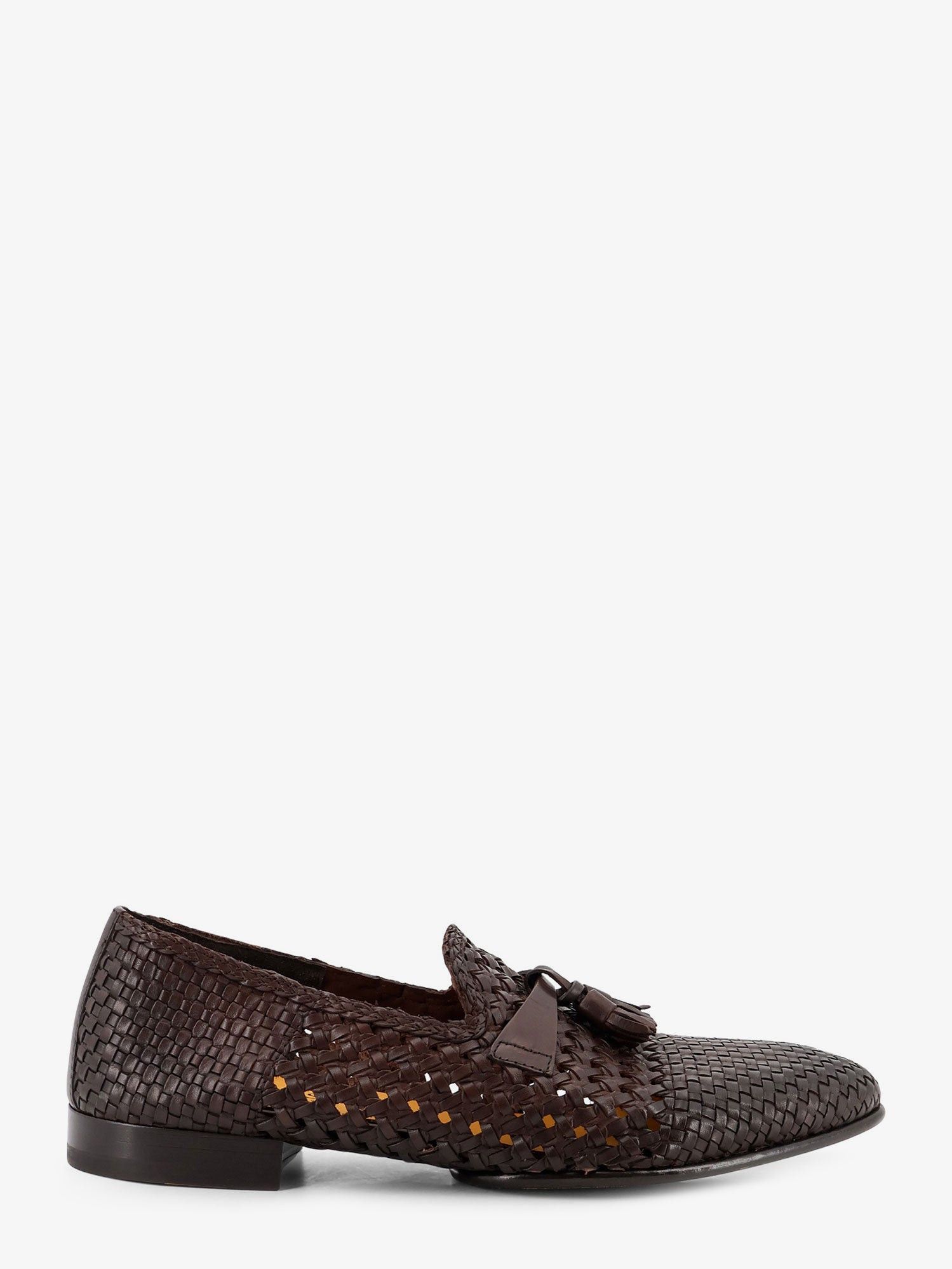 Doucal's Unique Leather Loafers With Woven Detail Size US 7 / EU 40 - 1 Thumbnail