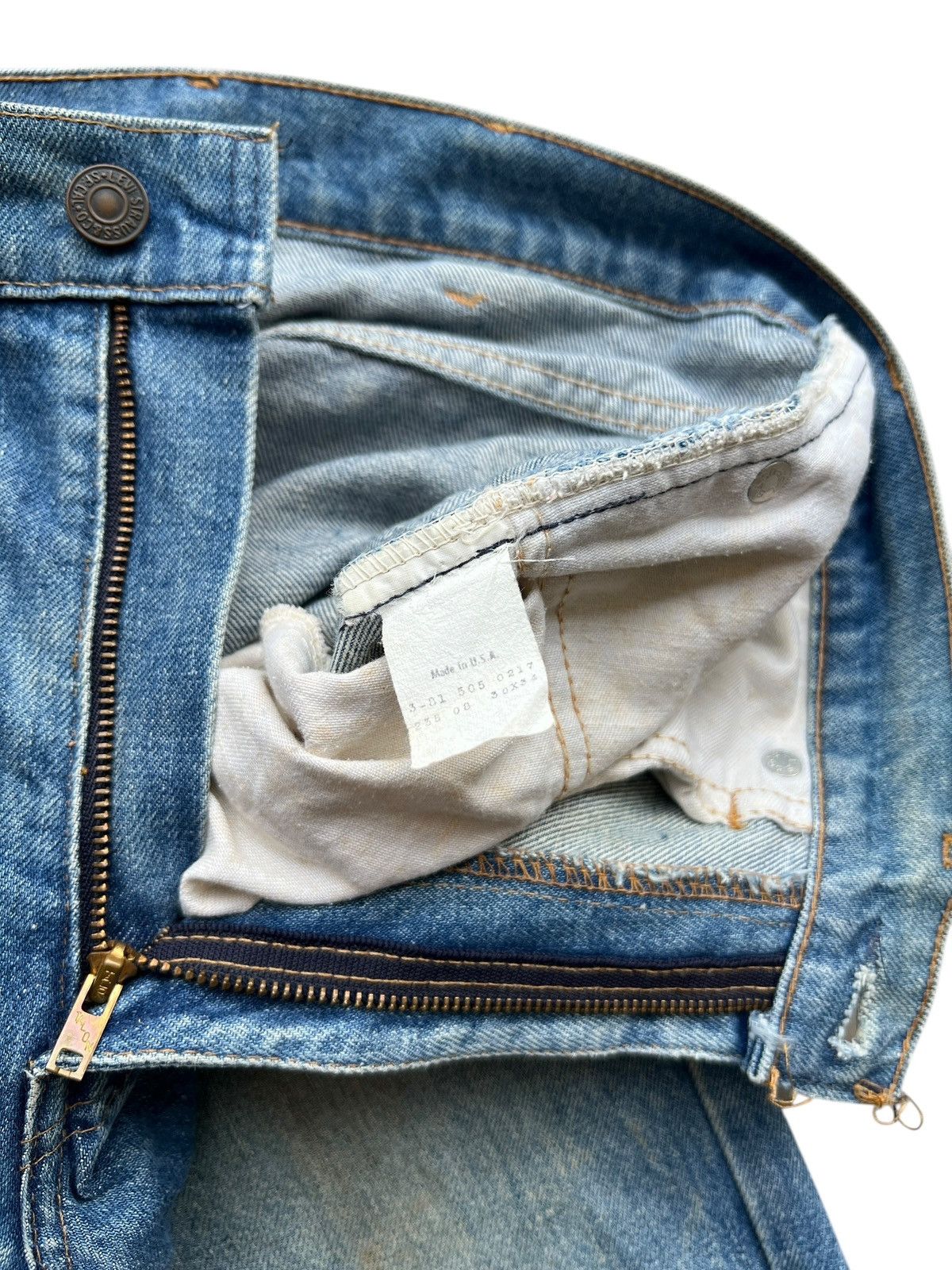 Levi's Vintage 70s@80s Levi’s 505 Orange Tab Denim Jeans 29x29 Size US 29 - 9 Thumbnail