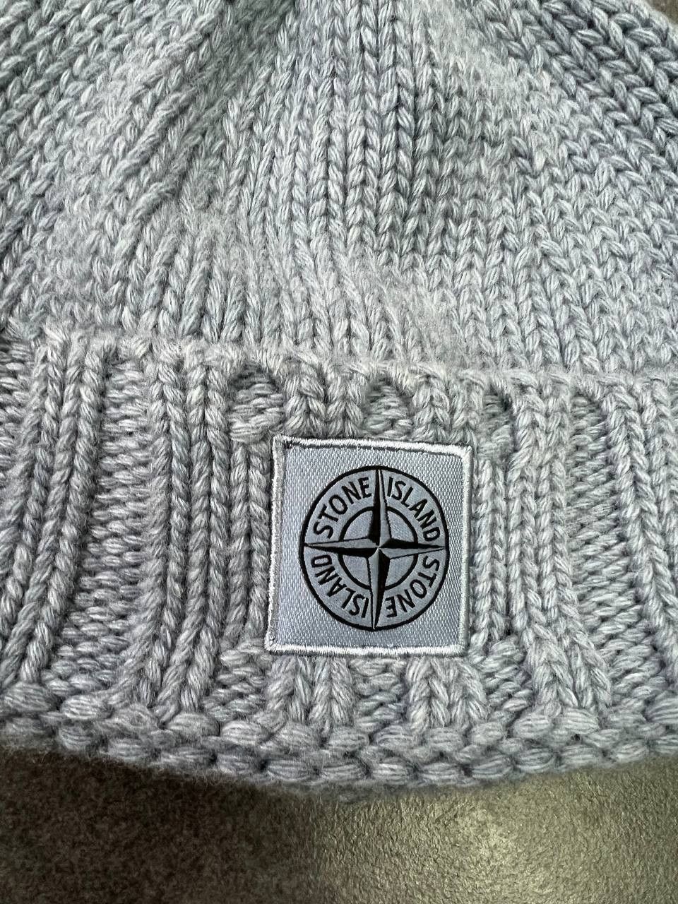 Stone Island Pastel Light-Blue Wool Beanie Hat Size ONE SIZE - 3 Thumbnail