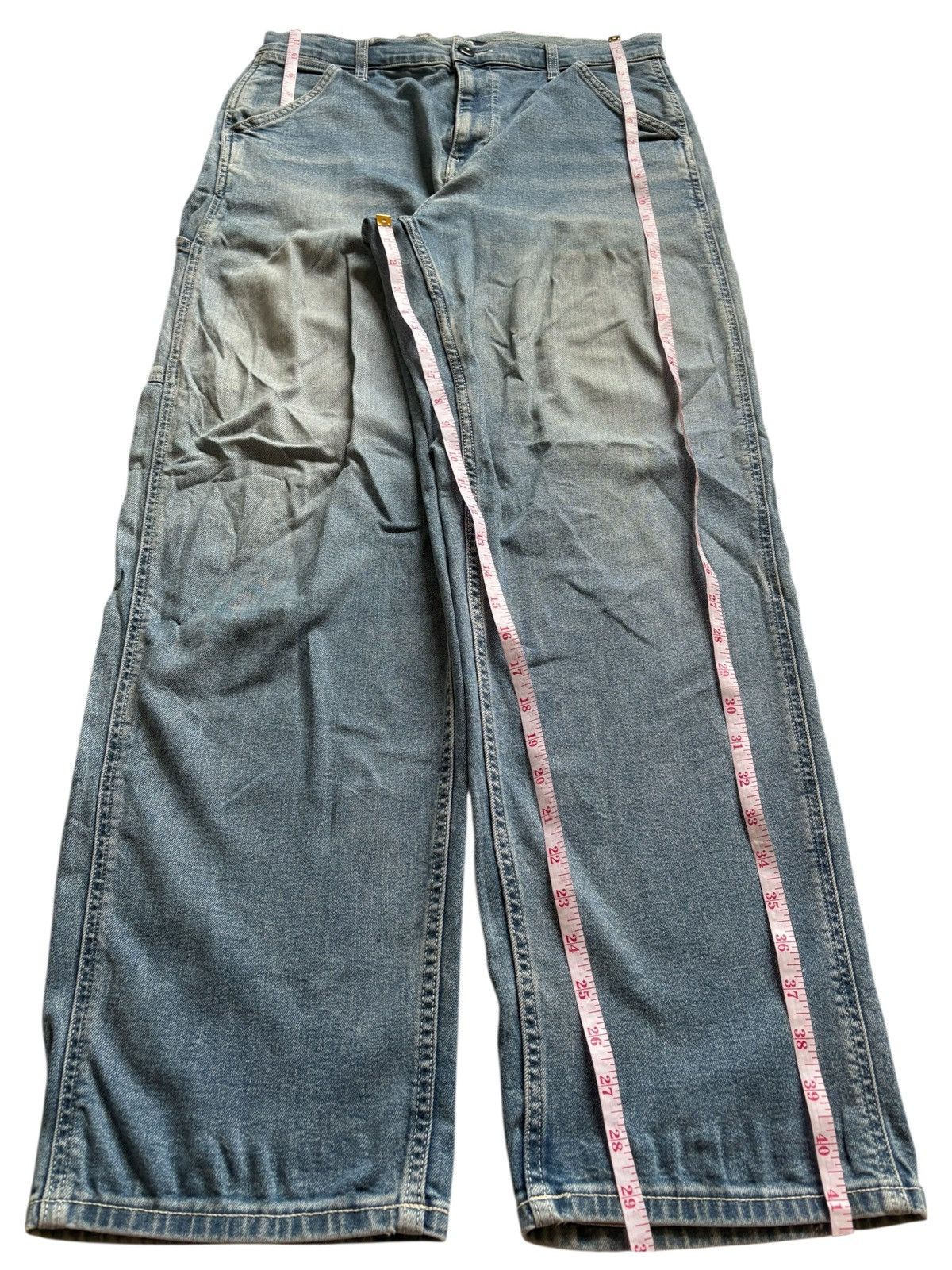 Japanese Brand × Jun Takahashi × Uniqlo Vintage Uniqlo Carpenter Mud Wash Distressed Loose Jeans Size US 32 / EU 48 - 14 Thumbnail