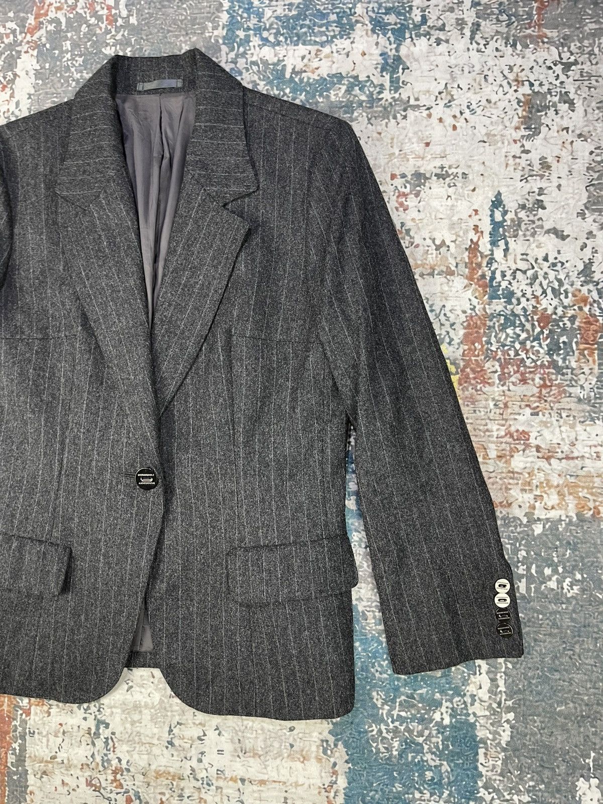 Burberry Burberry London Single Button Monogram Pinstripes Size M / US 6-8 / IT 42-44 - 3 Thumbnail