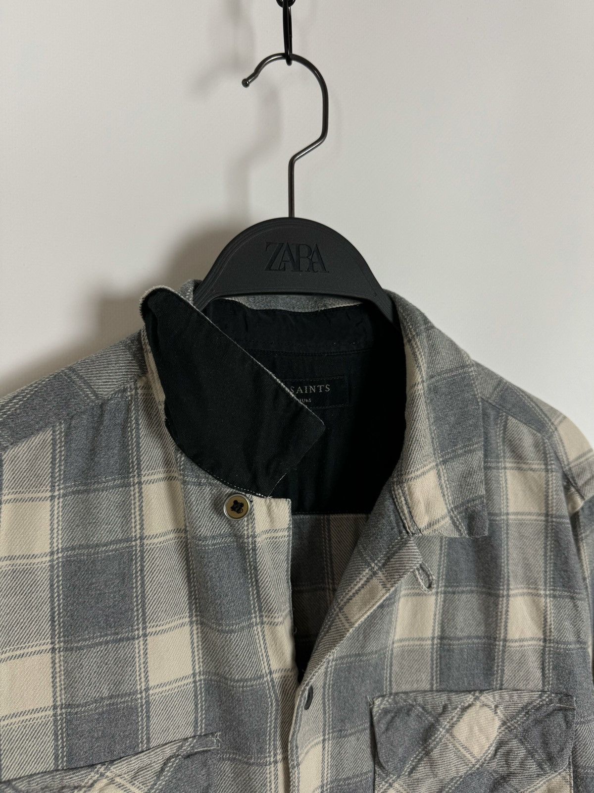 Allsaints AllSaints Kapelle Check LS Chest Pockets Shirt Size US M / EU 48-50 / 2 - 4 Thumbnail