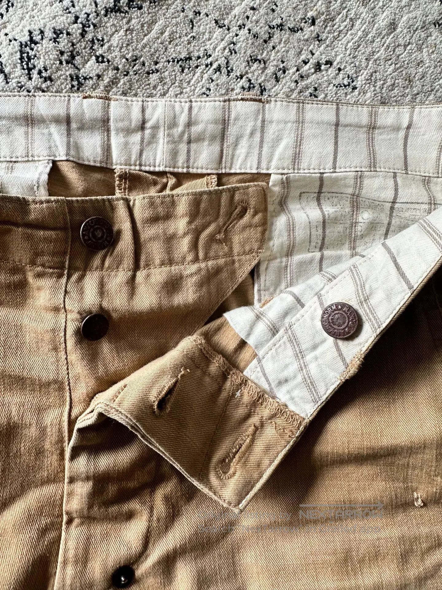 Japanese Brand ANACHRONORM Retro Distressed Pants. Size US 32 / EU 48 - 3 Thumbnail