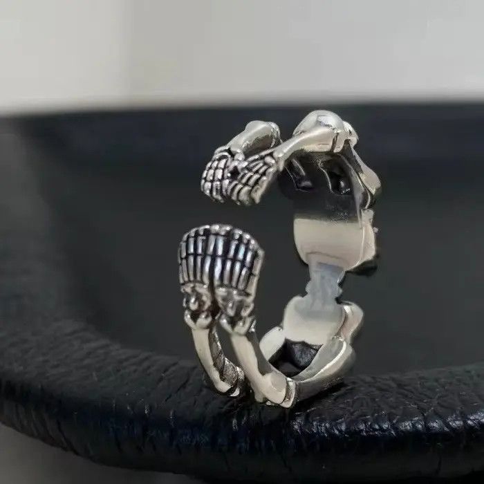 Jewelry Skeleton Bone Opening Ring Size ONE SIZE - 3 Thumbnail
