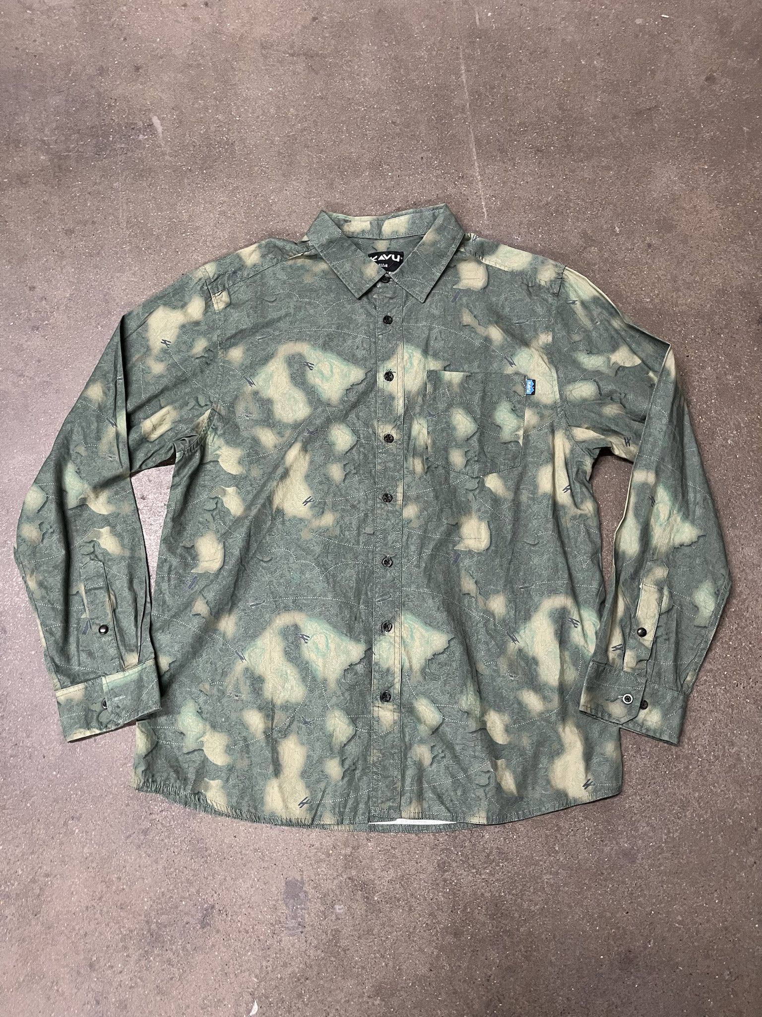 KAVU × Vintage Kavu Deadstock NWT Topographic Outdoors Shirt Size XL Size US XL / EU 56 / 4 - 1 Thumbnail