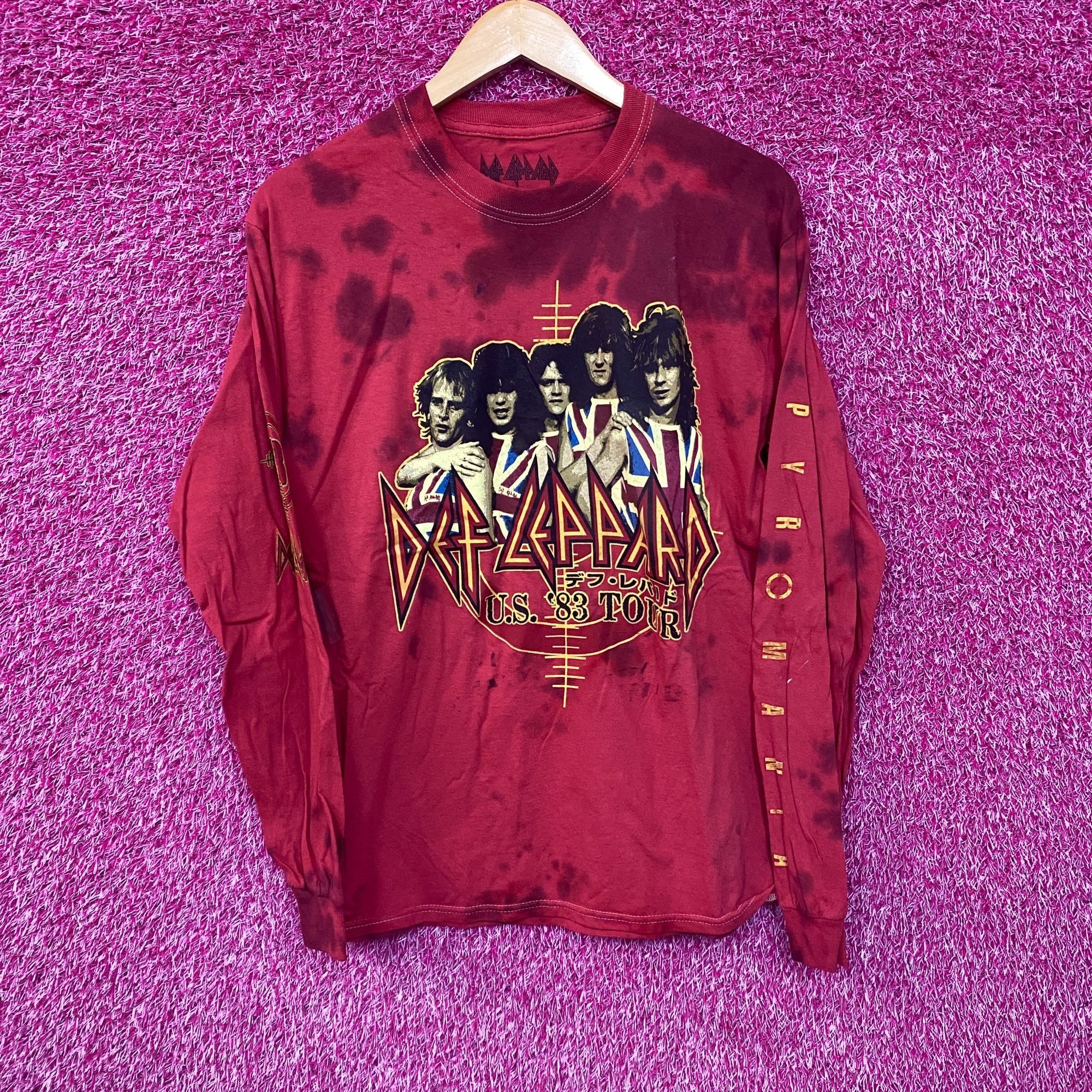 Def Leppard Def Leppard Pyromania 83 US Tour Tie Dye Long Sleeve T-Shirt Size US M / EU 48-50 / 2 - 3 Thumbnail
