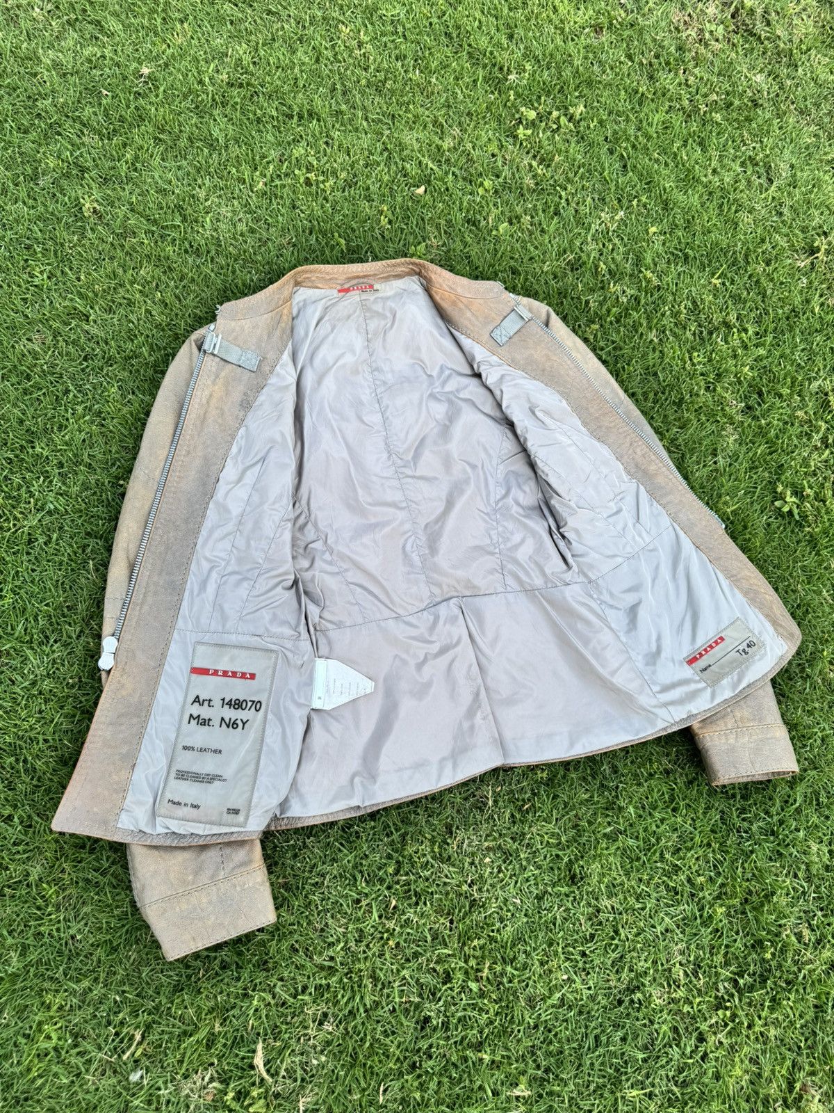 Prada Vintage Prada leather jacket Size S / US 4 / IT 40 - 9 Thumbnail