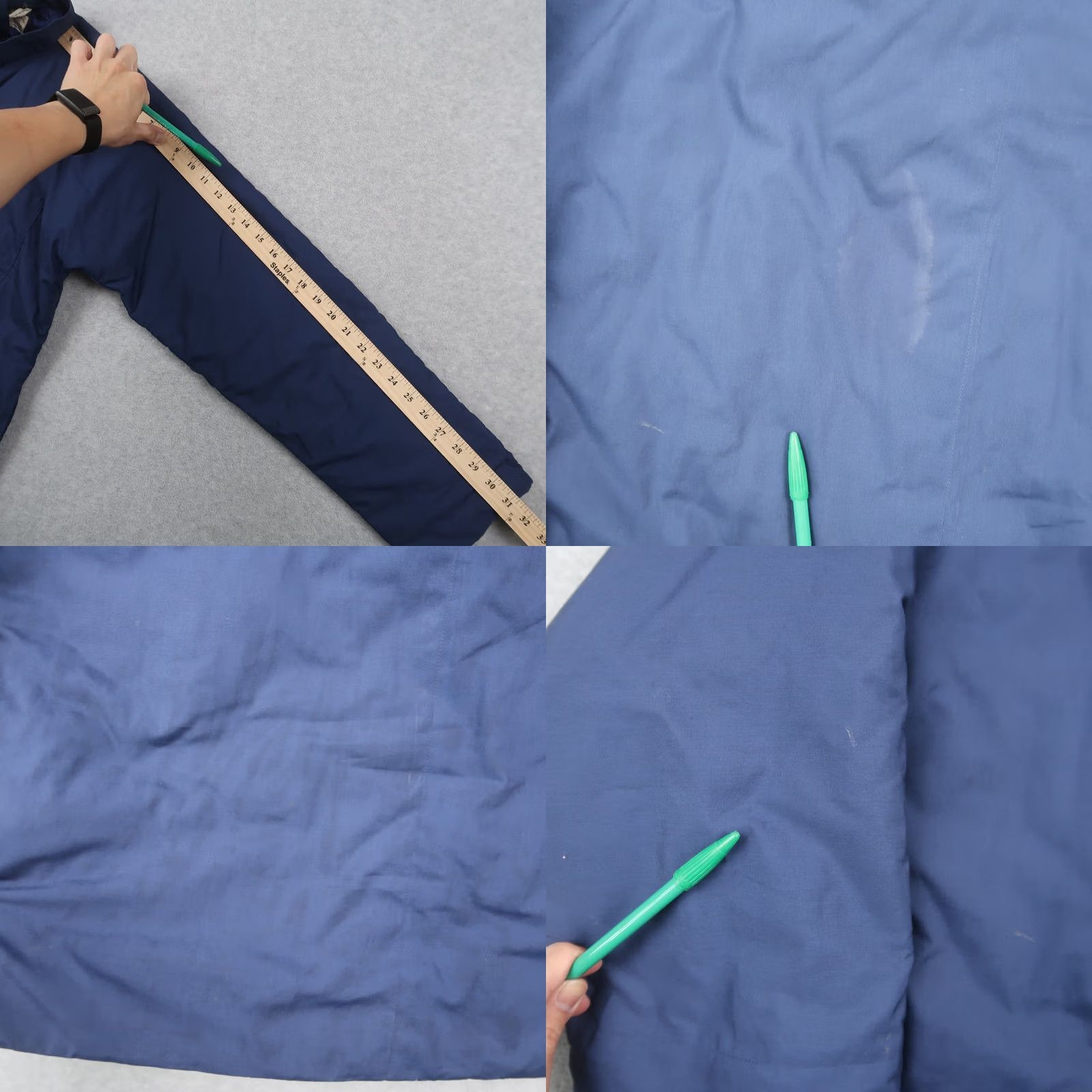 Vintage Vintage Chore Jacket XL Blue Lined Cotton Blend - 80s 90s Workwear, Men, Regular Fit, Button Accents, Solid Pattern, Vintage Brand Size US XL / EU 56 / 4 - 10 Thumbnail