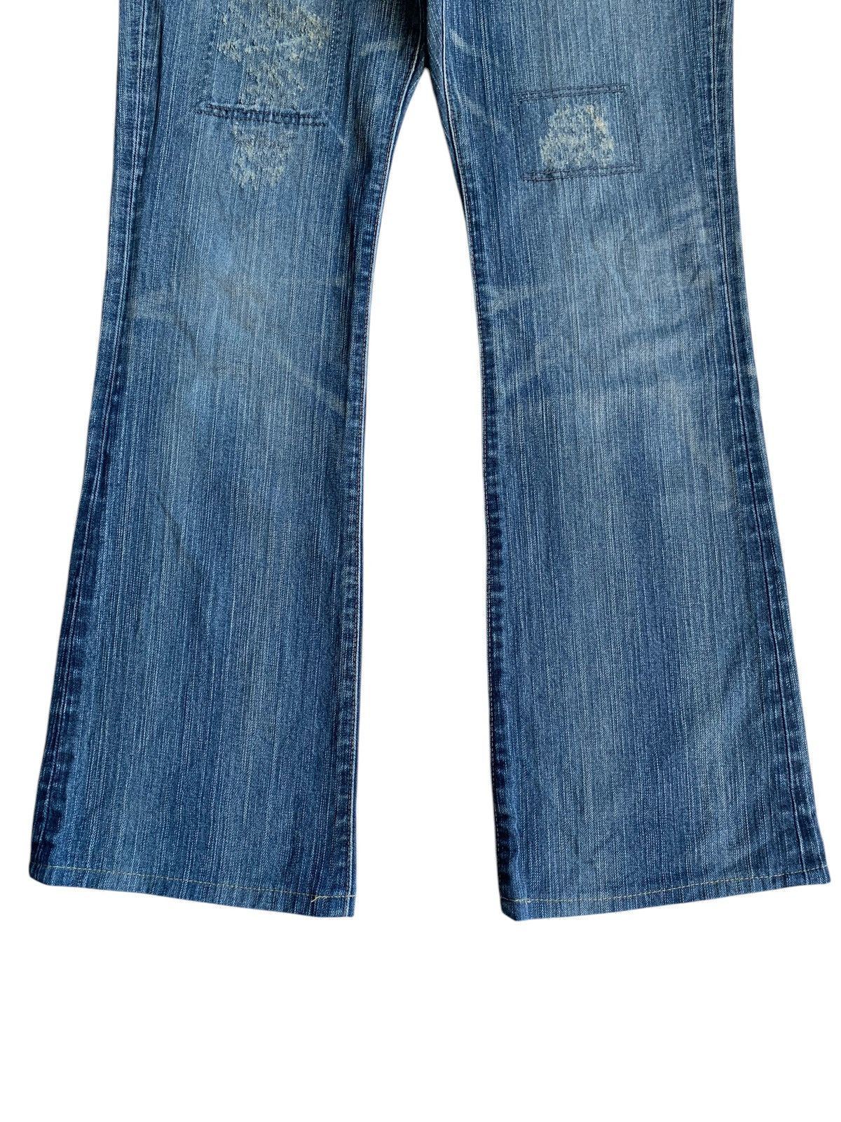 FLARE💥EDWIN XVS JAPANESE PUNK STYLE FADED DISTRESSED DENIM☠️