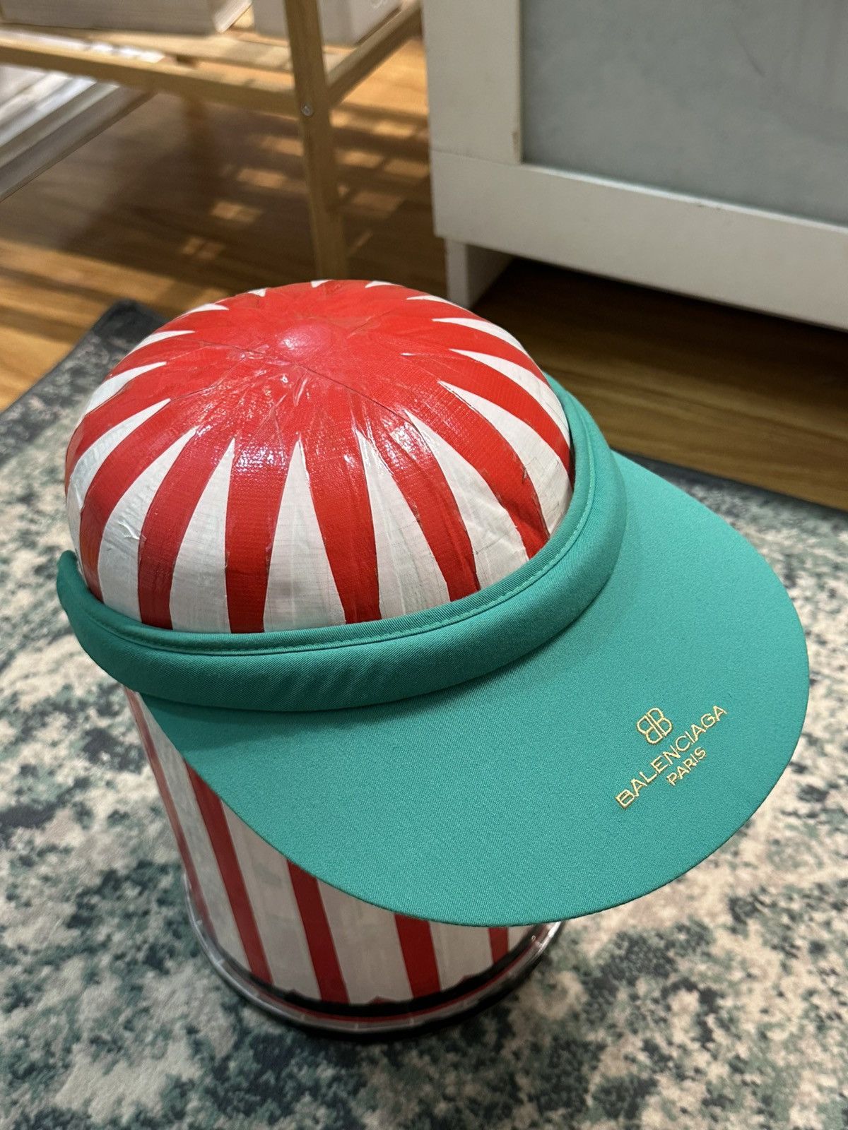 Balenciaga 1990 - Balenciaga BB Logo Visor Hats (Turquoise) Size ONE SIZE - 11 Thumbnail