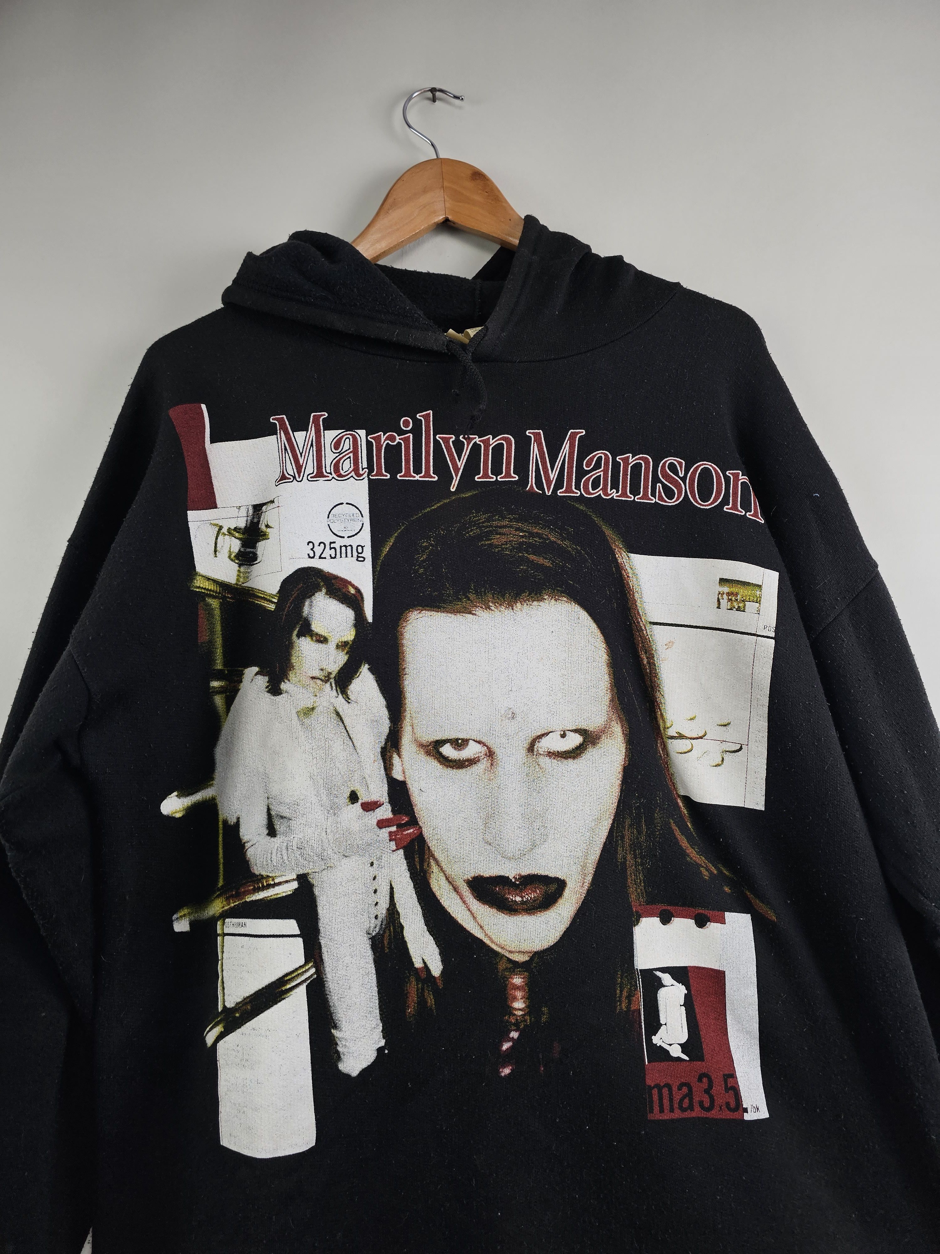 Band Tees × Marilyn Manson × Vintage 1998 Marilyn Manson Mechanical Animals 90s Hoodie XL Size US XL / EU 56 / 4 - 2 Thumbnail