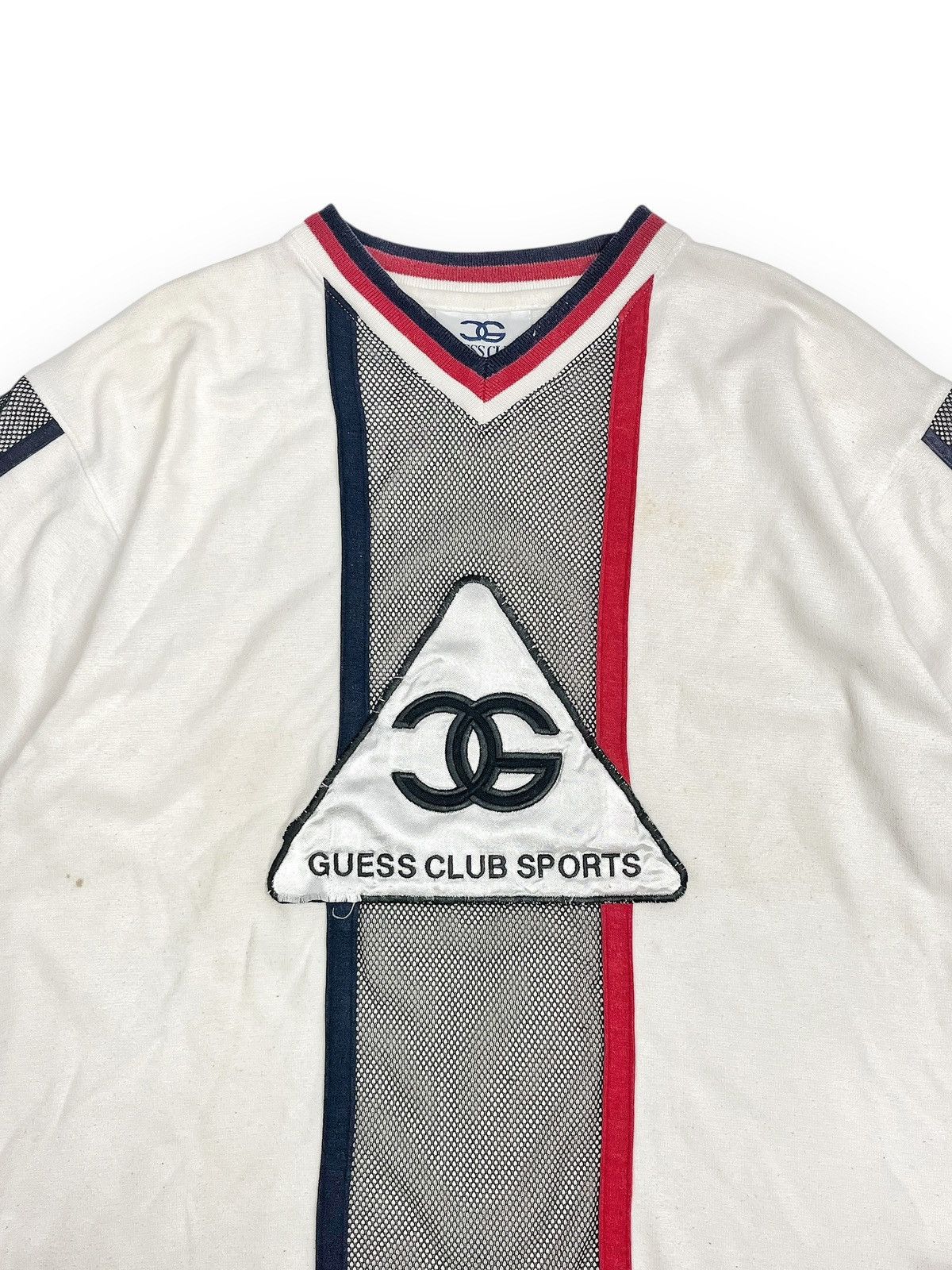 Guess Guess Club Sports V-Neck Vintage Tee Size US L / EU 52-54 / 3 - 2 Thumbnail