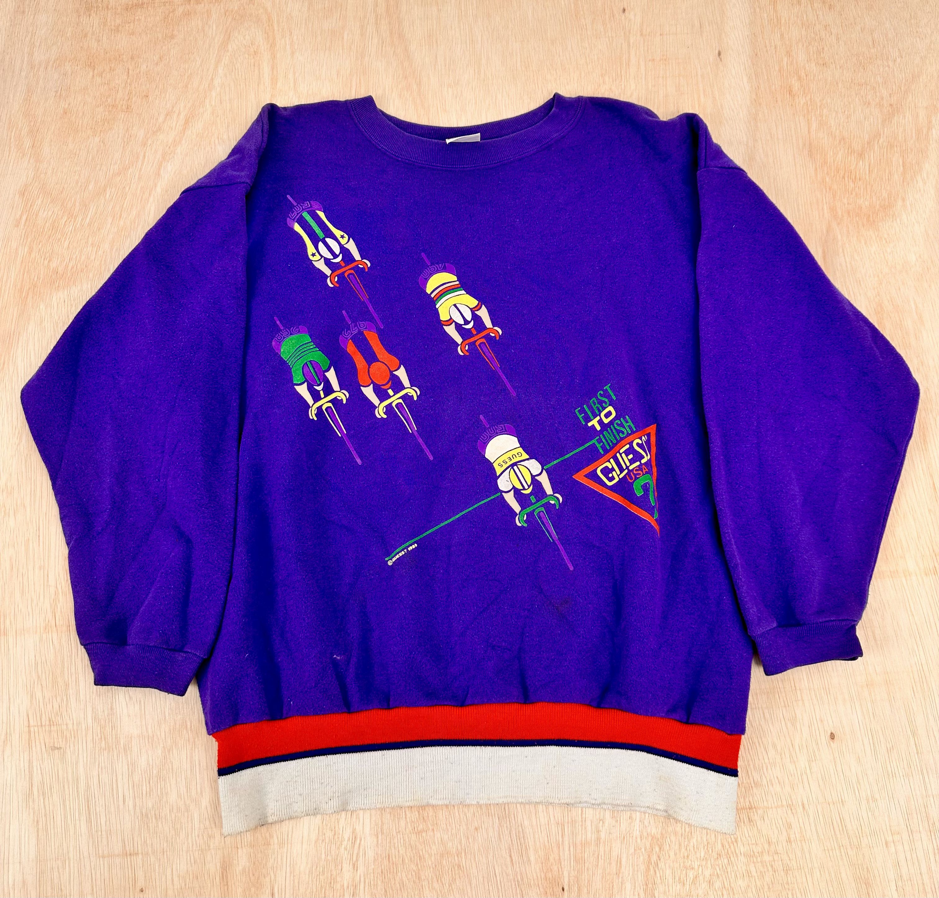 Guess 80s Guess Spell Out Retro Crewneck Sweatshirt Size US M / EU 48-50 / 2 - 1 Thumbnail