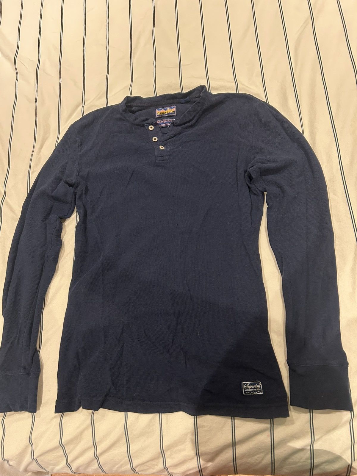 Superdry Waffle Henley vintage Superdry Longsleeve Size US M / EU 48-50 / 2 - 2 Thumbnail